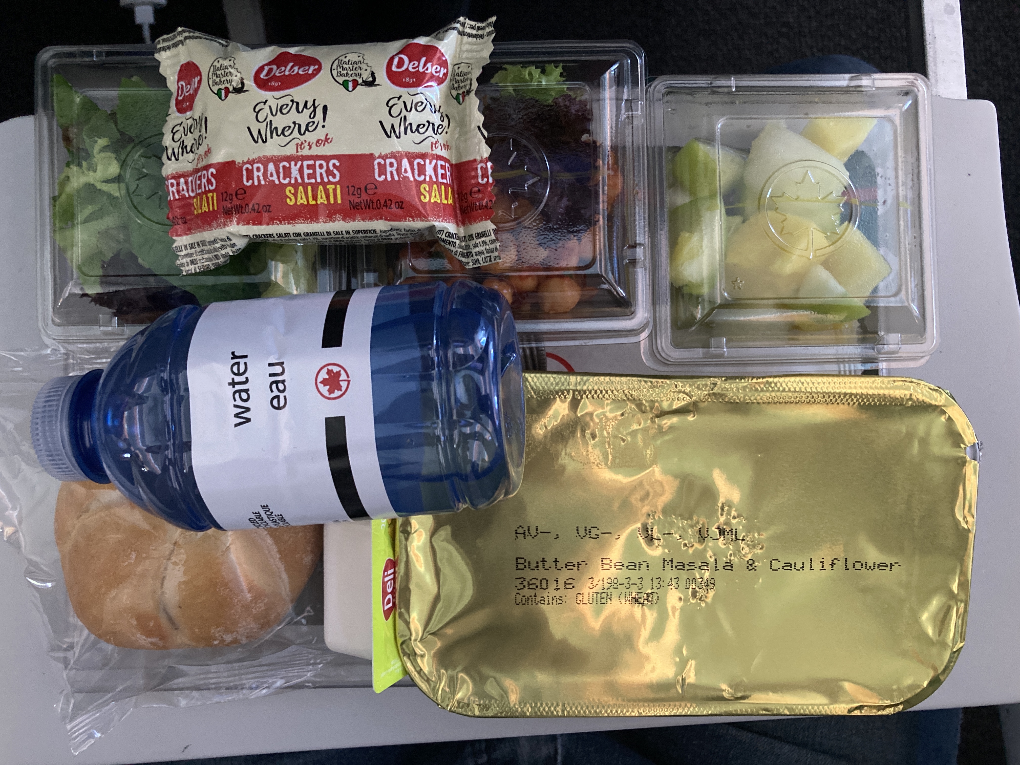 Air Canada B787 9 FRA YUL economy meal Air Canada B787-9 FRA to YUL economy meal