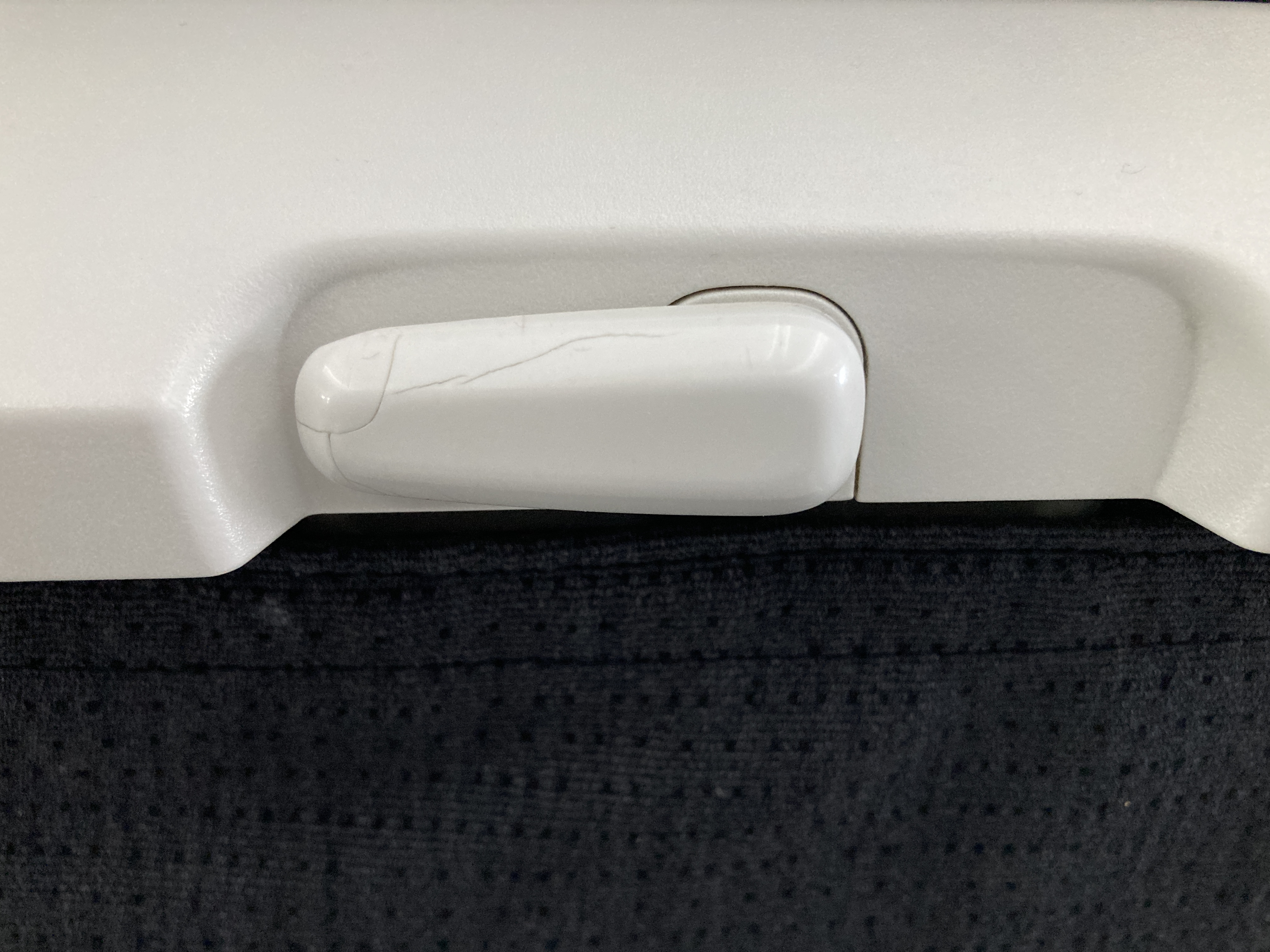 Air Canada B787 9 FRA YUL economy tray table latch Air Canada B787-9 FRA to YUL economy tray table latch