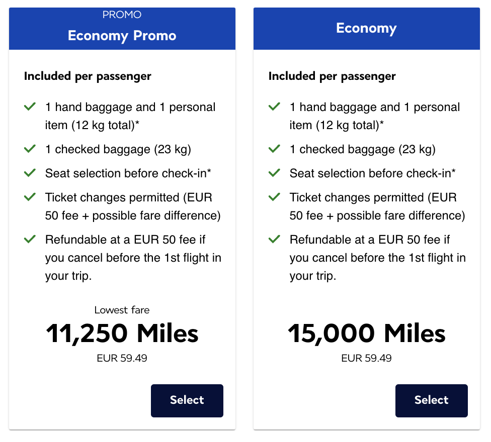 Air France Economy Promo versus Economy Air France Economy Promo versus Economy