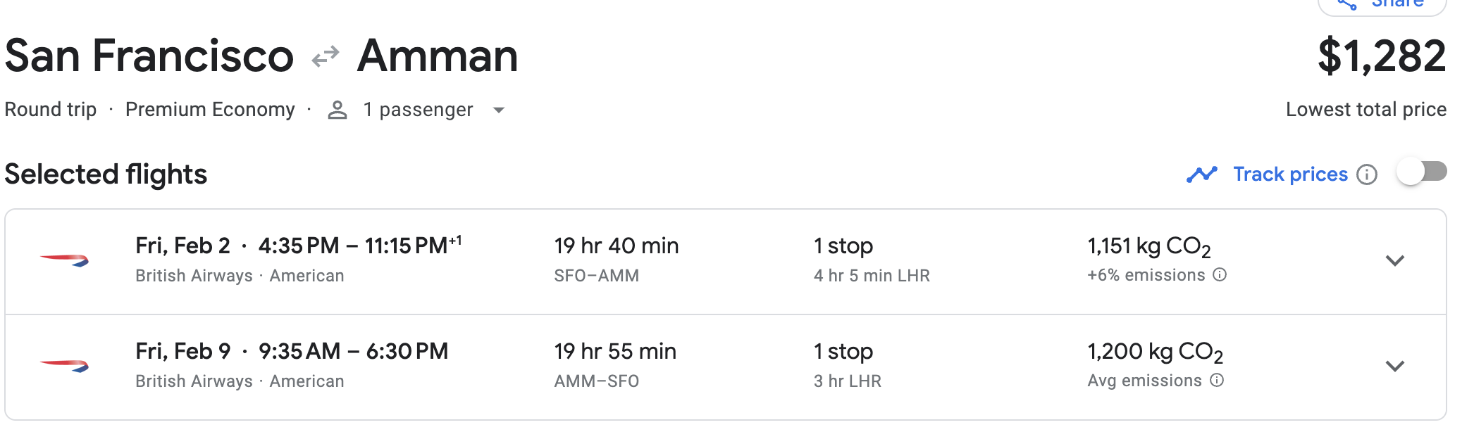 BA SFO AMM deal