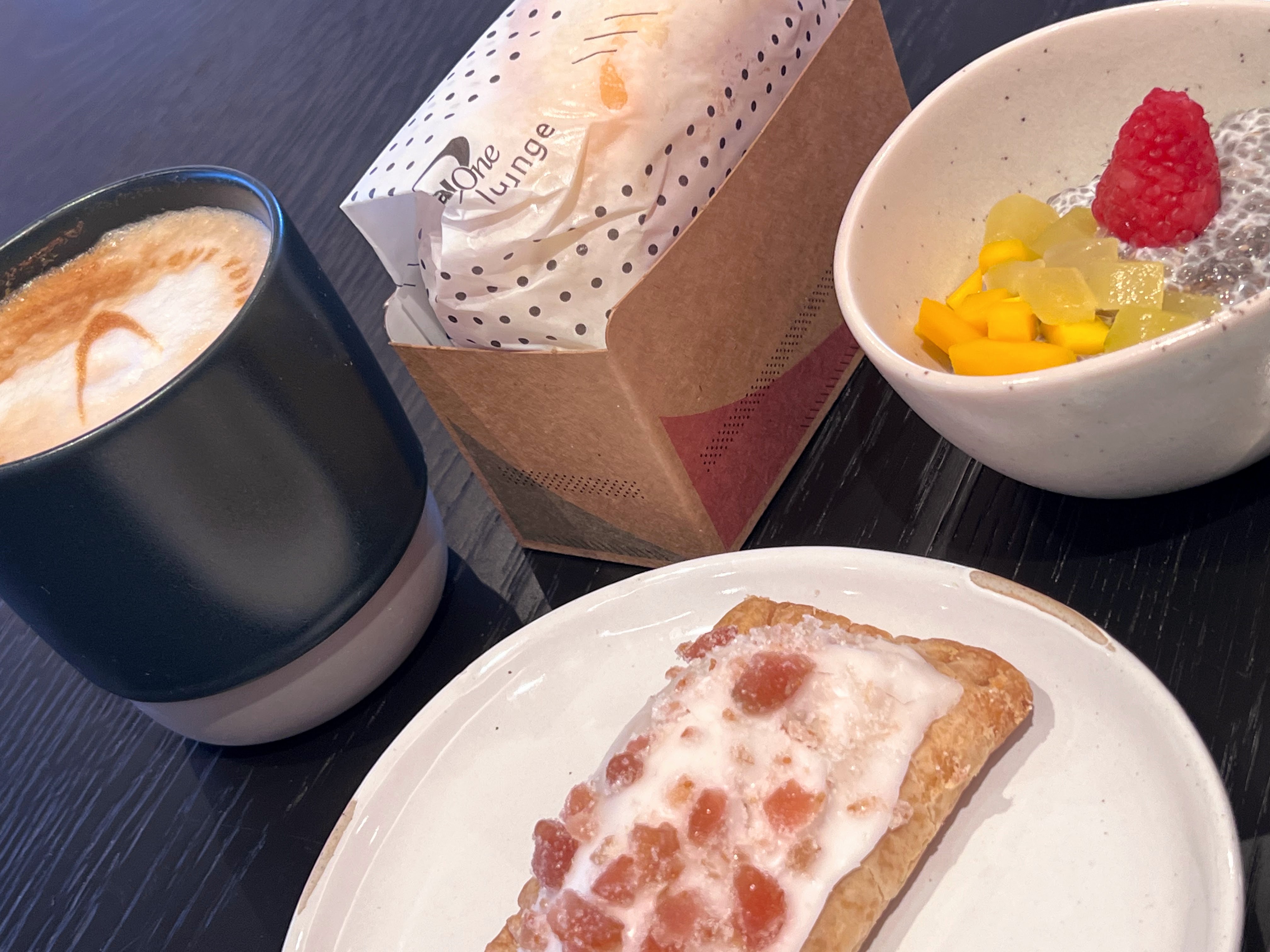 Breakfast at the IAD Capital One Lounge