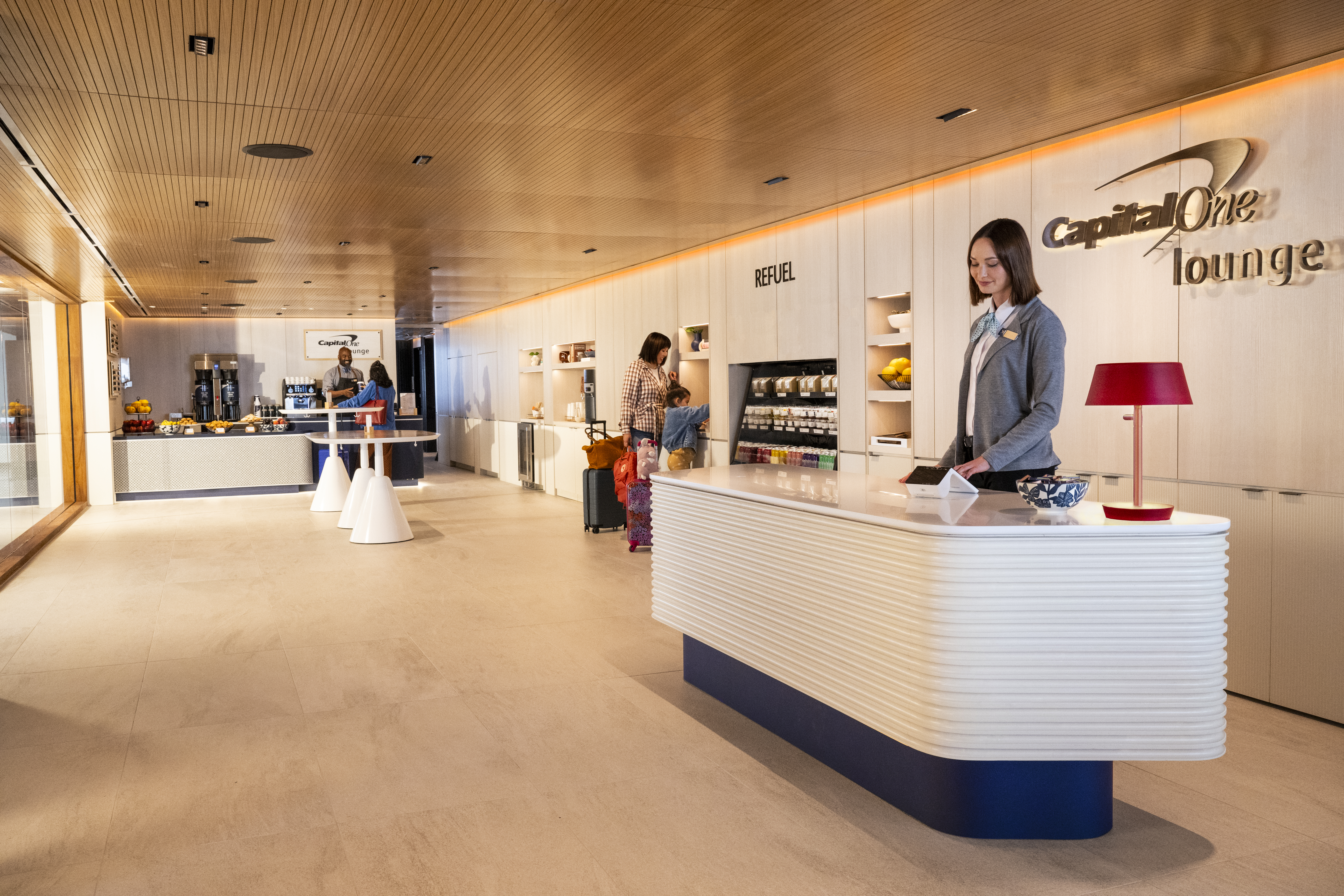 Capital One Lounge IAD Lobby Coffee Bar