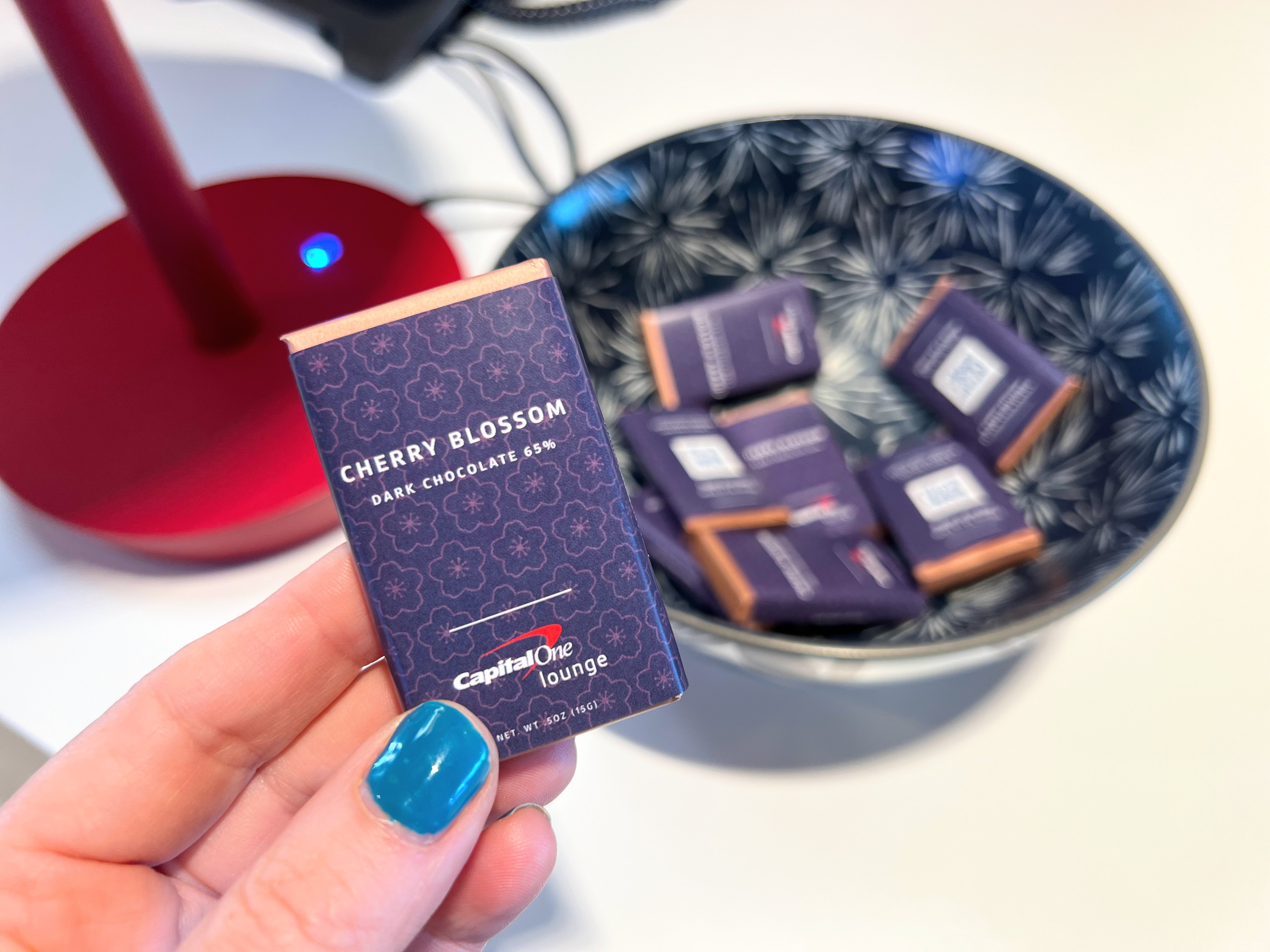 Chocolates at Capital One Lounge Washington Dulles