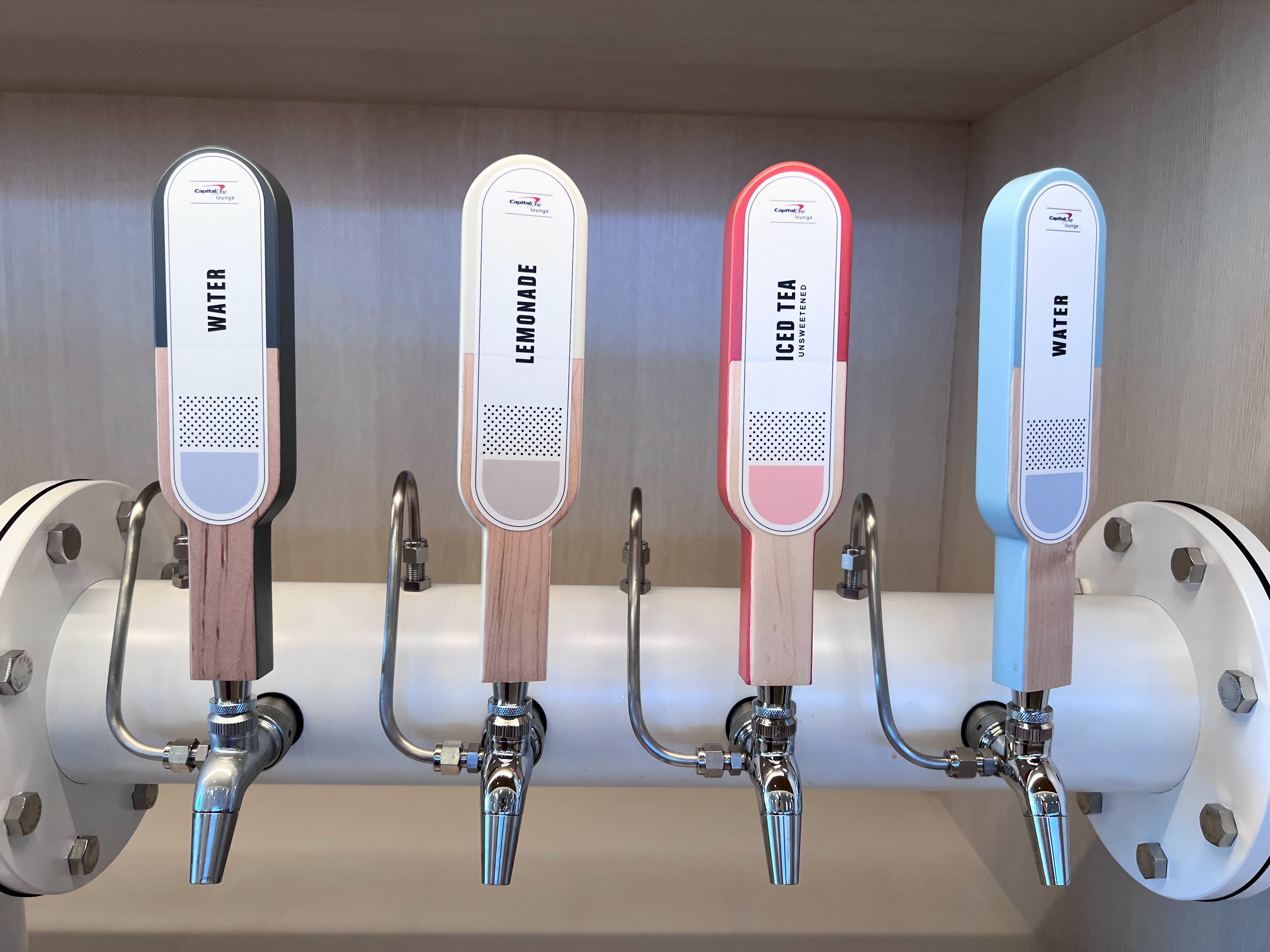 Drinks on tap at Capital One Lounge Dulles