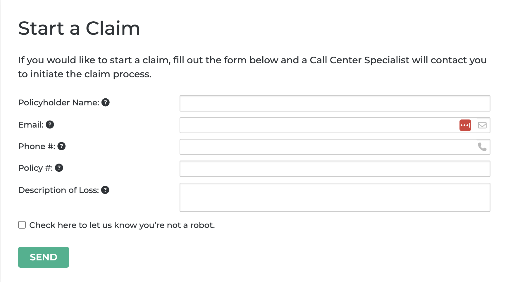 GoReady file a claim