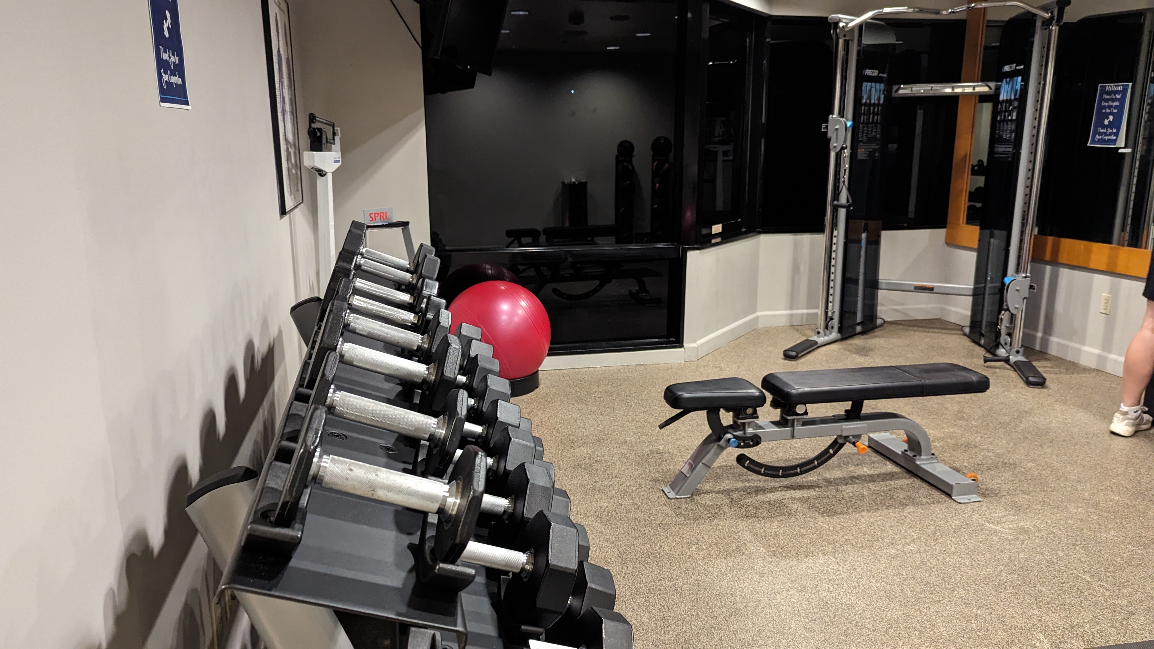 Hilton Los Angeles Universal City amenities fitness room weights Hilton Los Angeles Universal City amenities fitness room weights