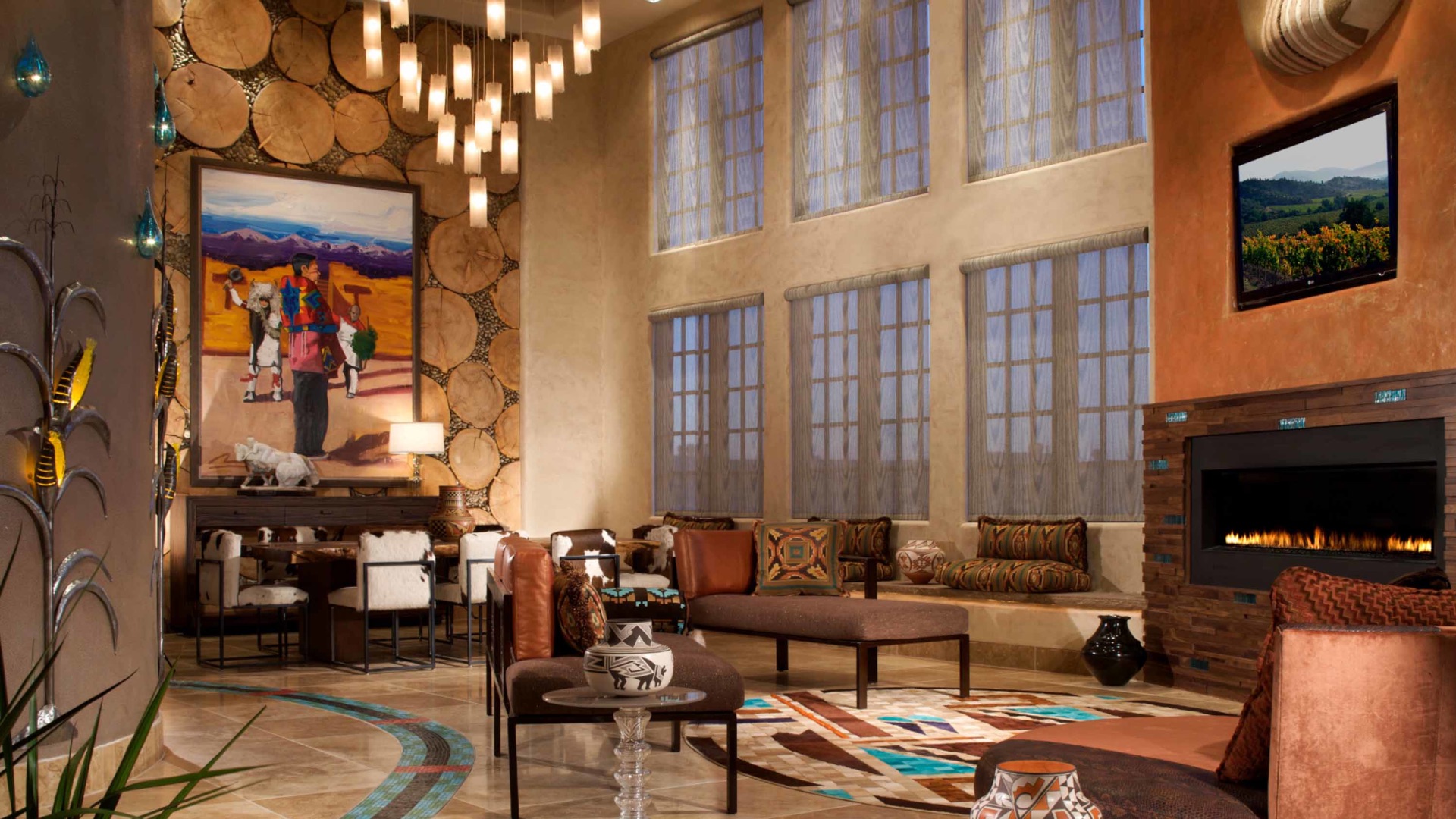 Lobby at Hilton Santa Fe Buffalo Thunder