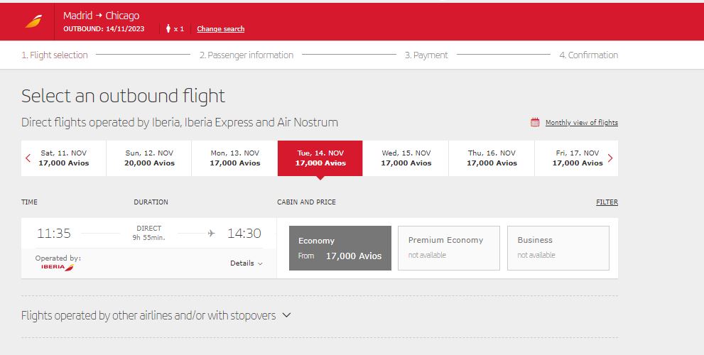 Iberia flexible view Iberia flexible view