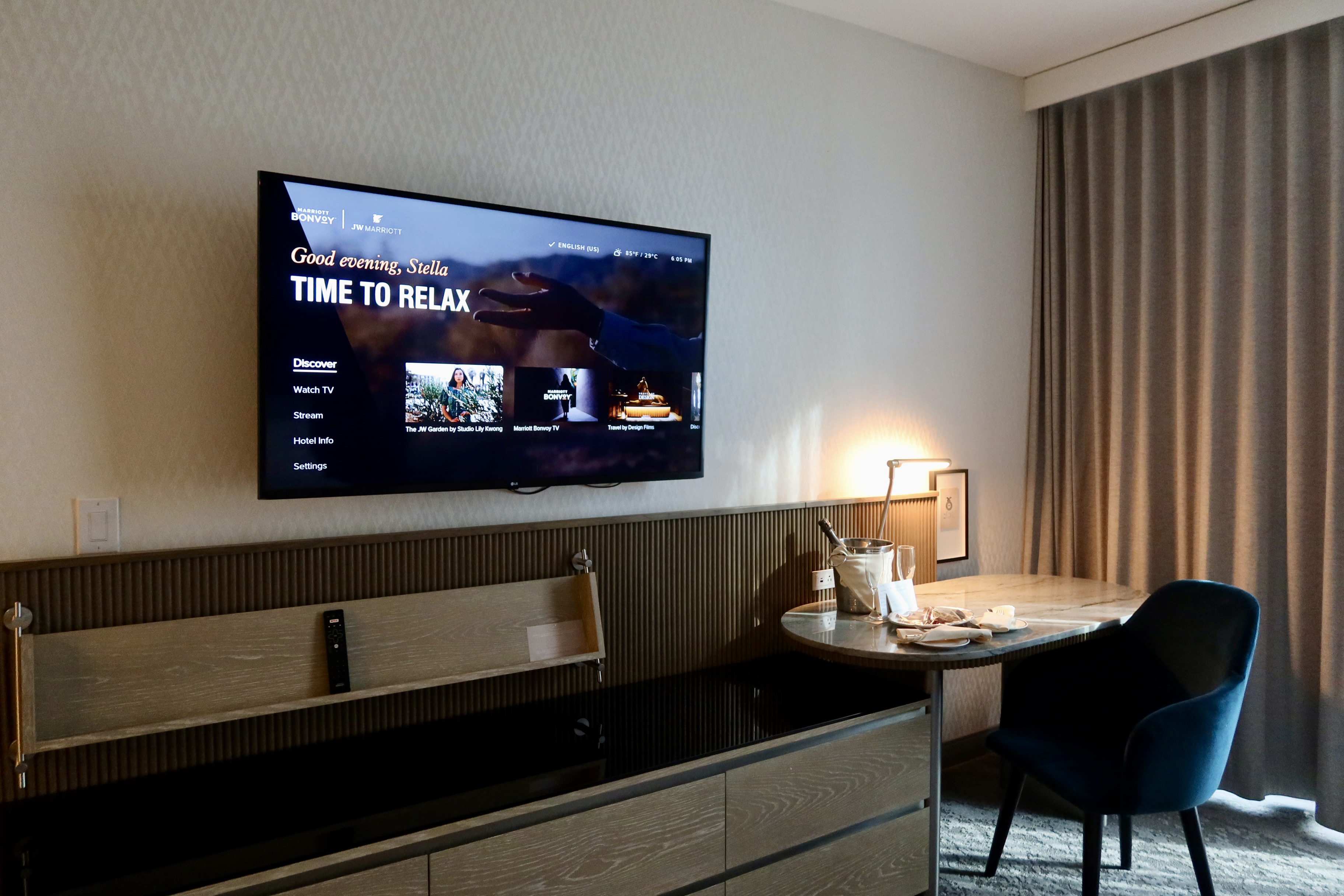 JW Marriott Charlotte TV