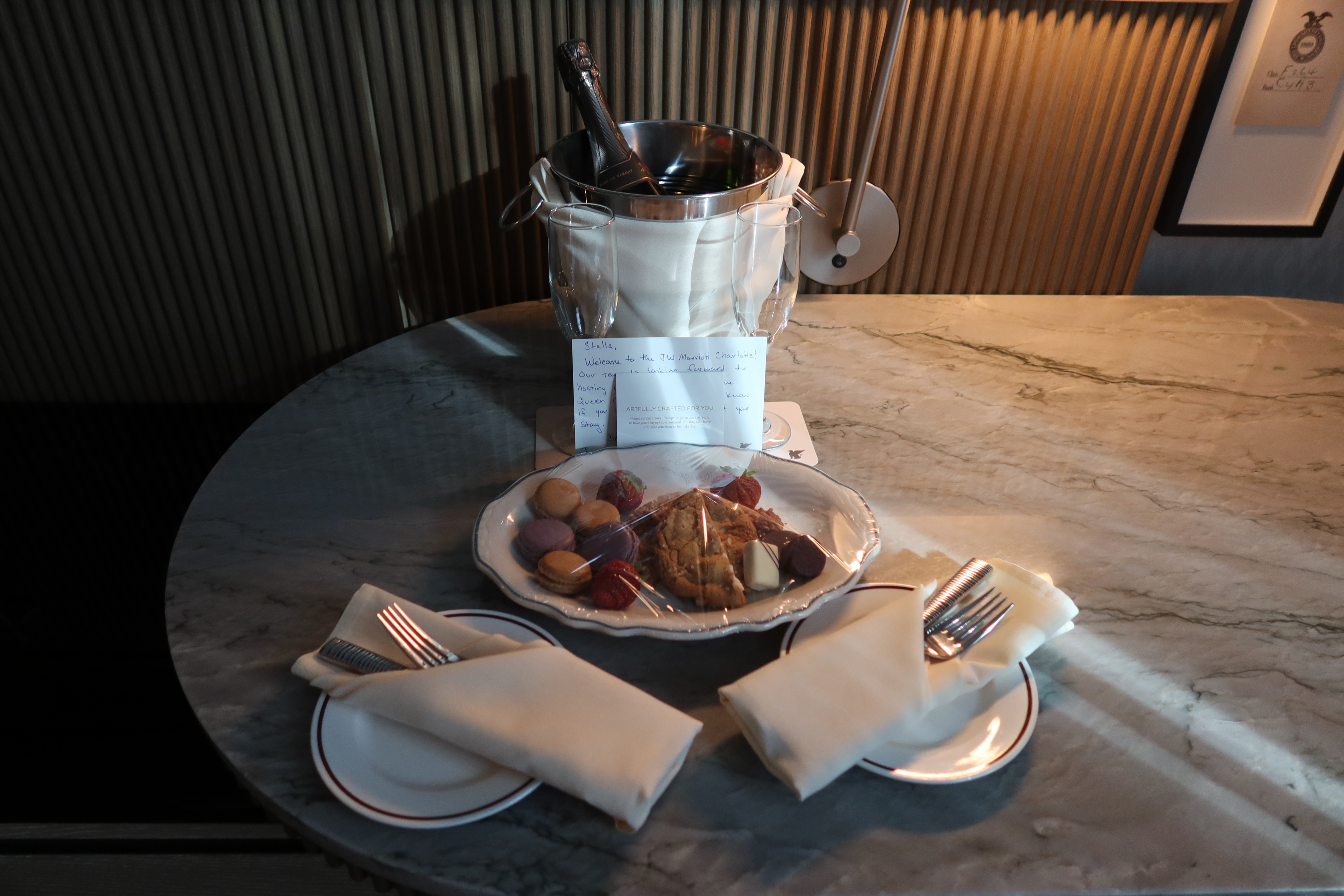 JW Marriott Charlotte Welcome Amenity
