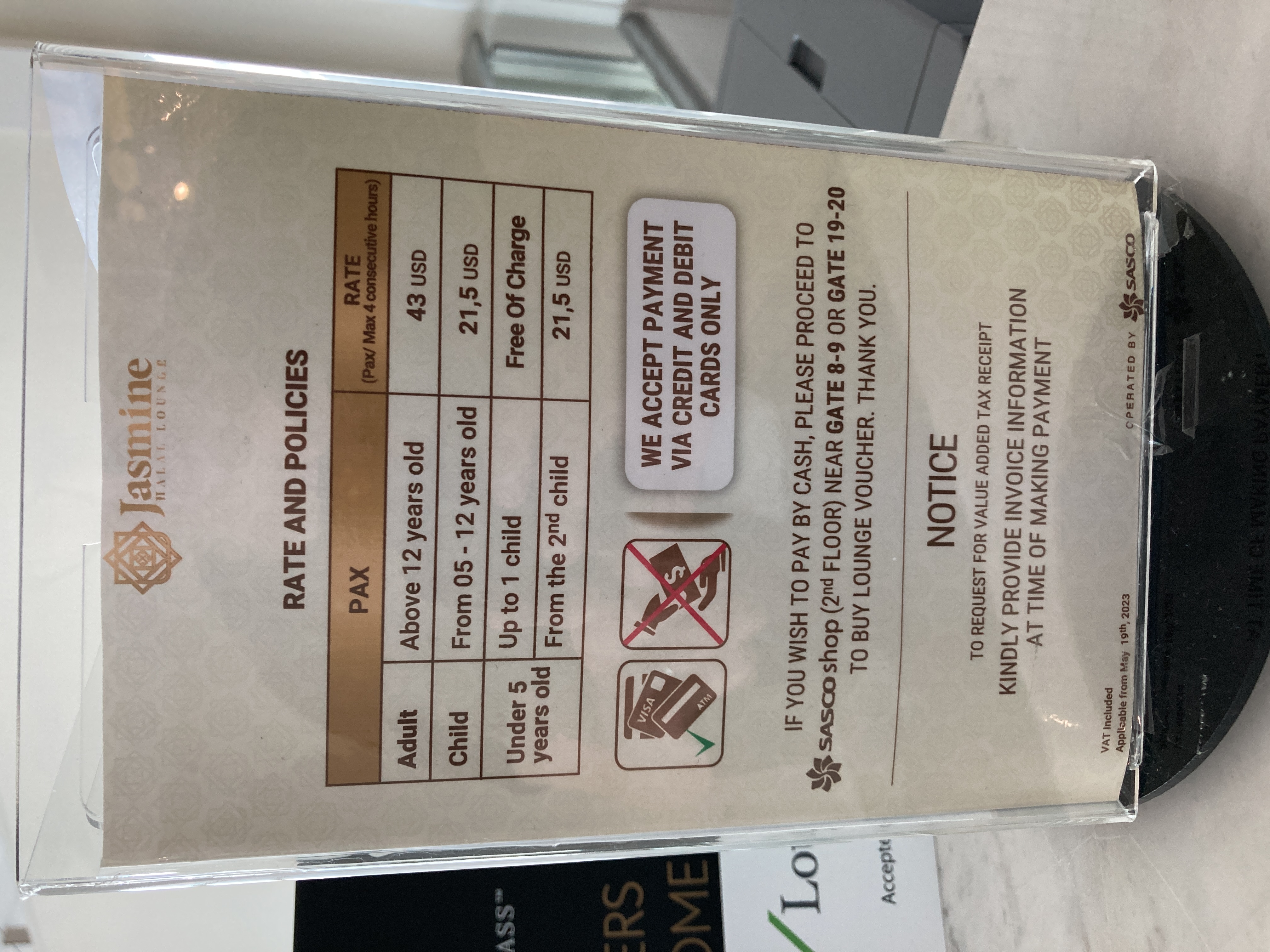 Jasmine Halal Lounge SGN day rates