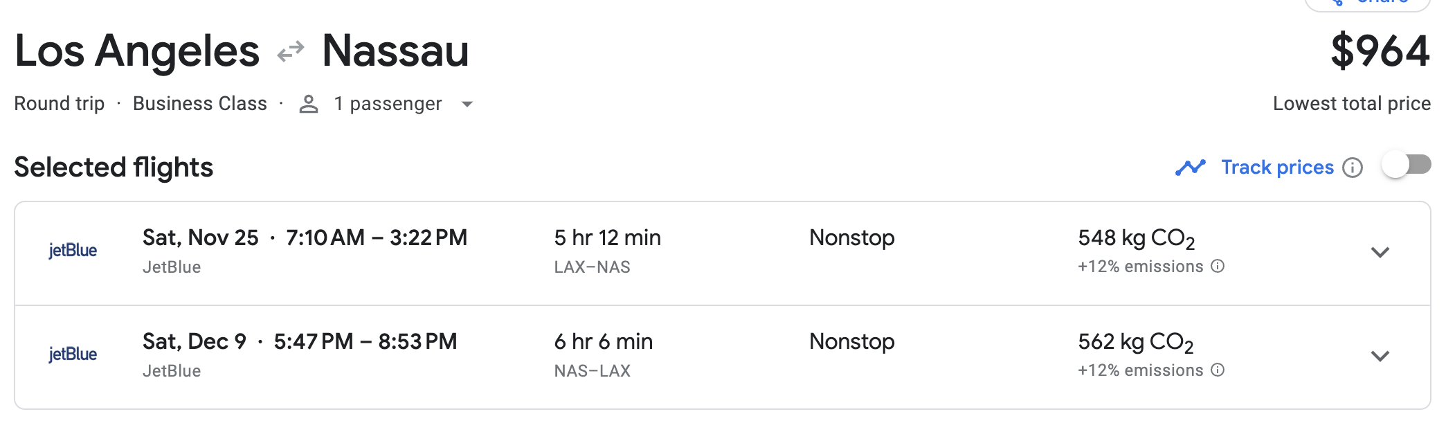 LAX NAS B6