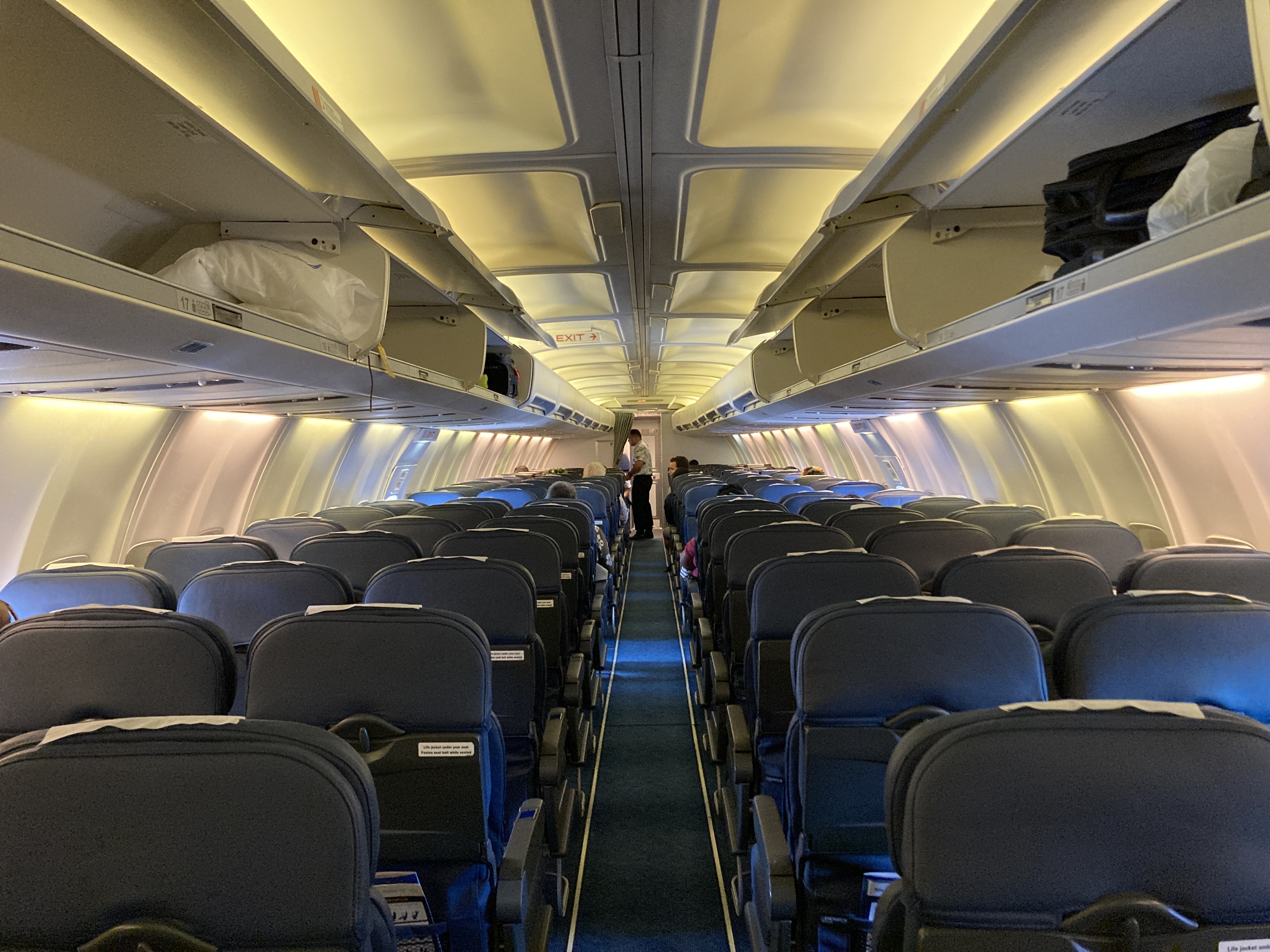 Nauru Airlines cabin view from aisle