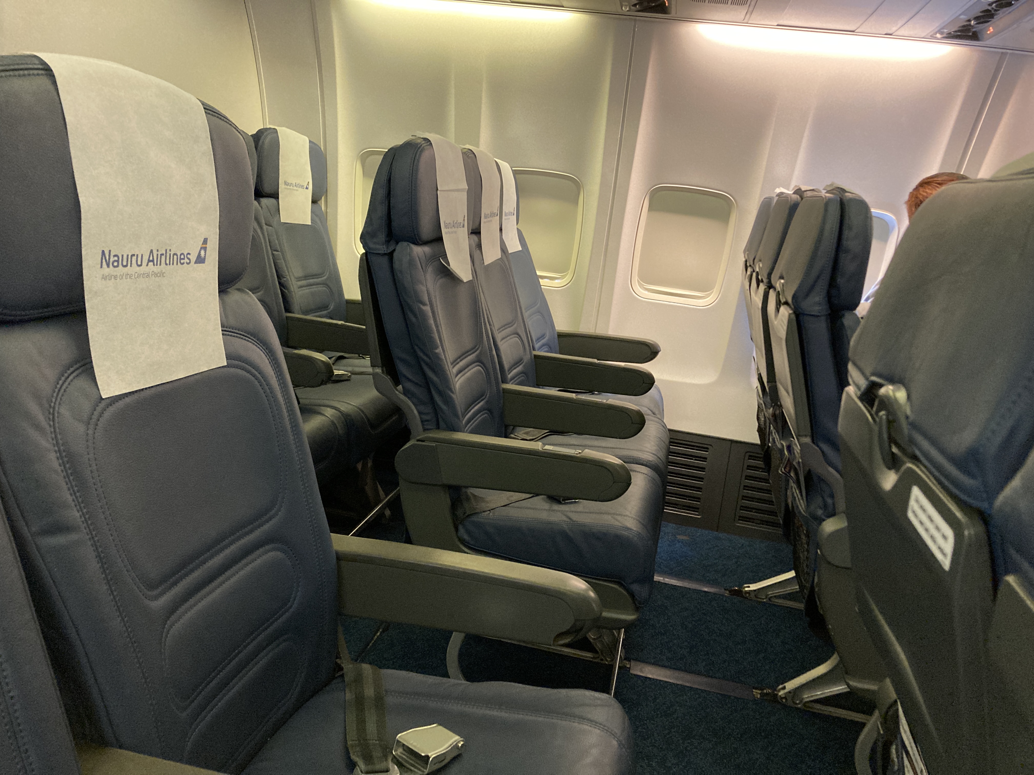 Nauru Airlines economy seat pitch