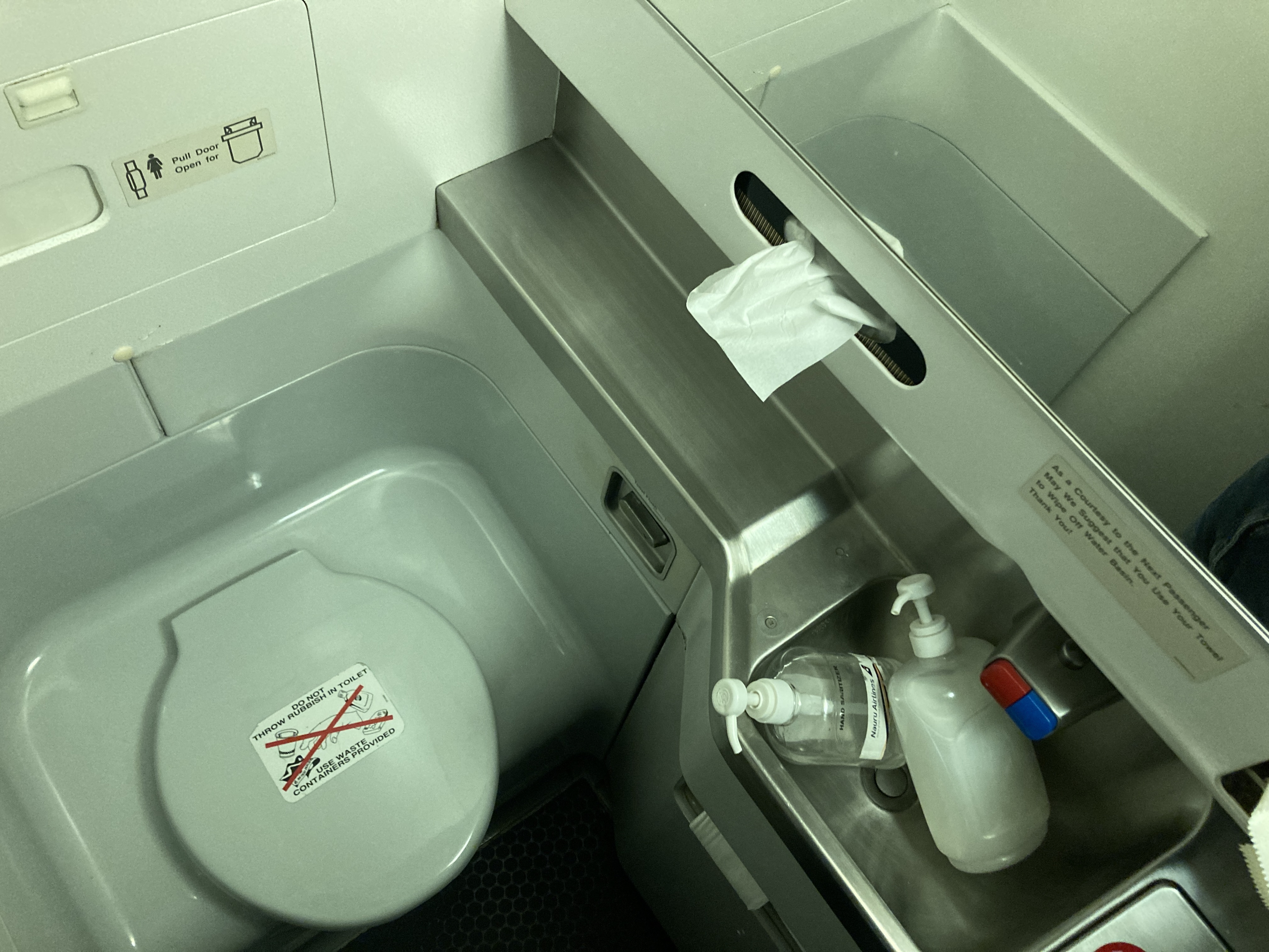 Nauru Airlines lavatory