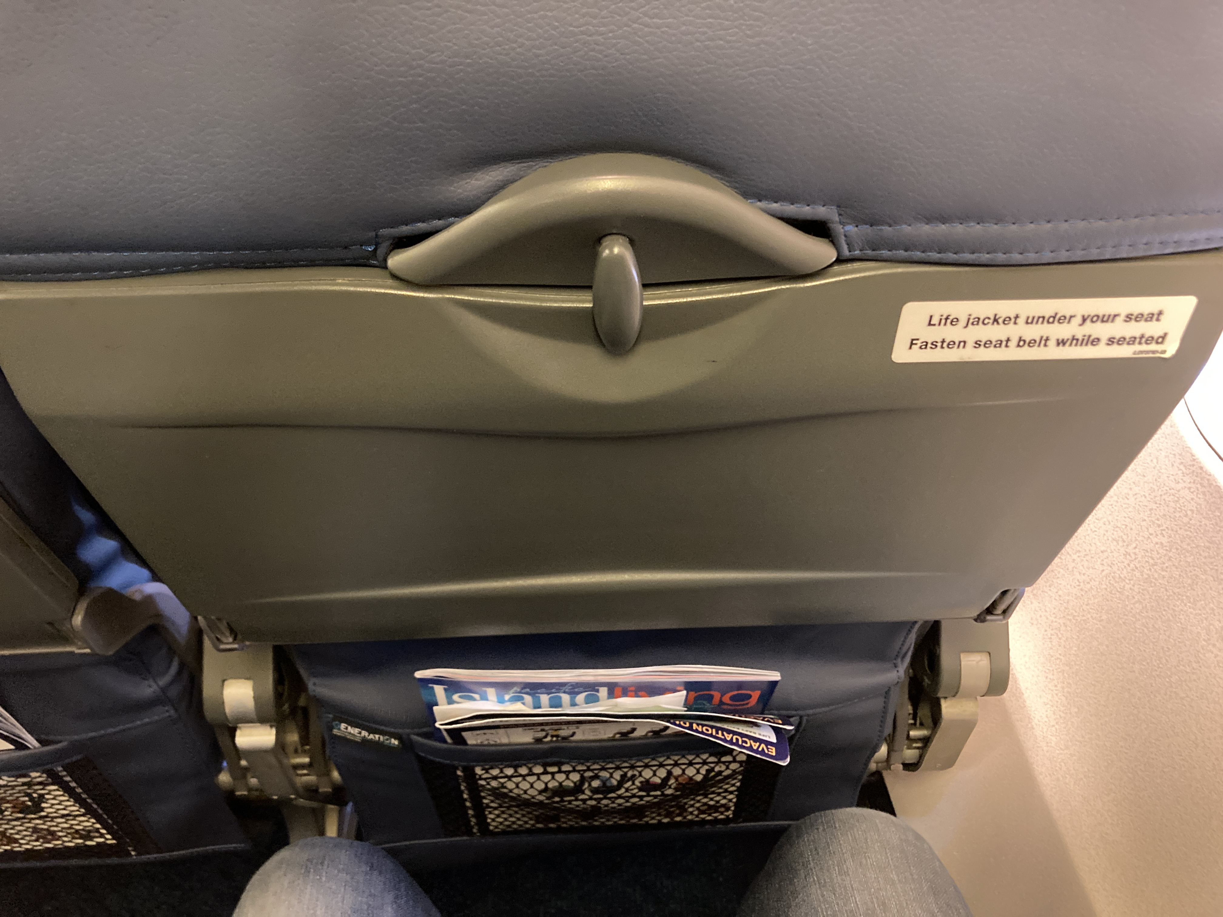 Nauru Airlines seat back