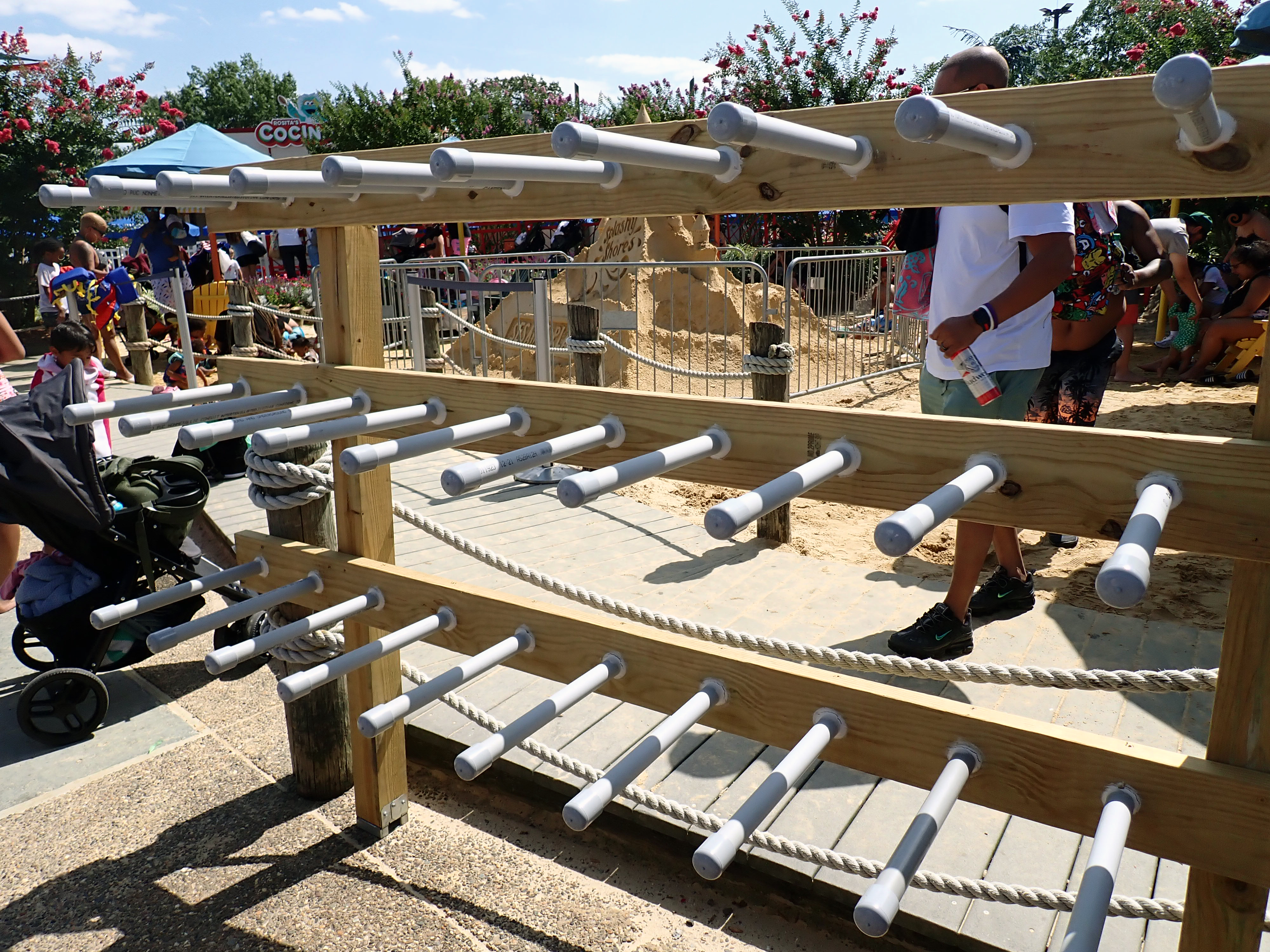 Sesame Place empty kid PFDs