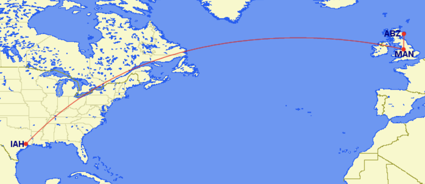Singapore and Loganair Interline Agreement from Houston to Aberdeen in Scotland Singapore and Loganair Interline Agreement from Houston to Aberdeen in Scotland
