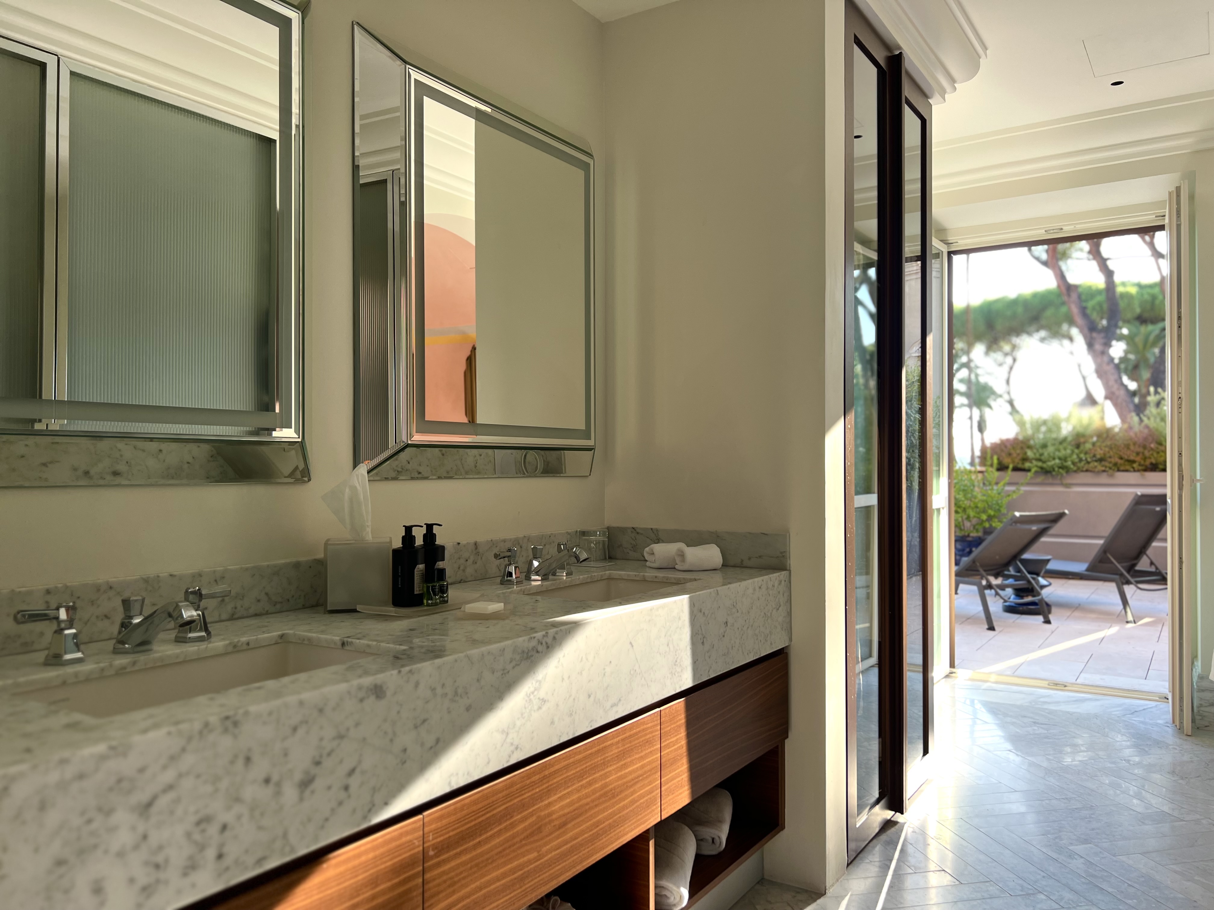 W Rome EWOW bathroom view to terrace