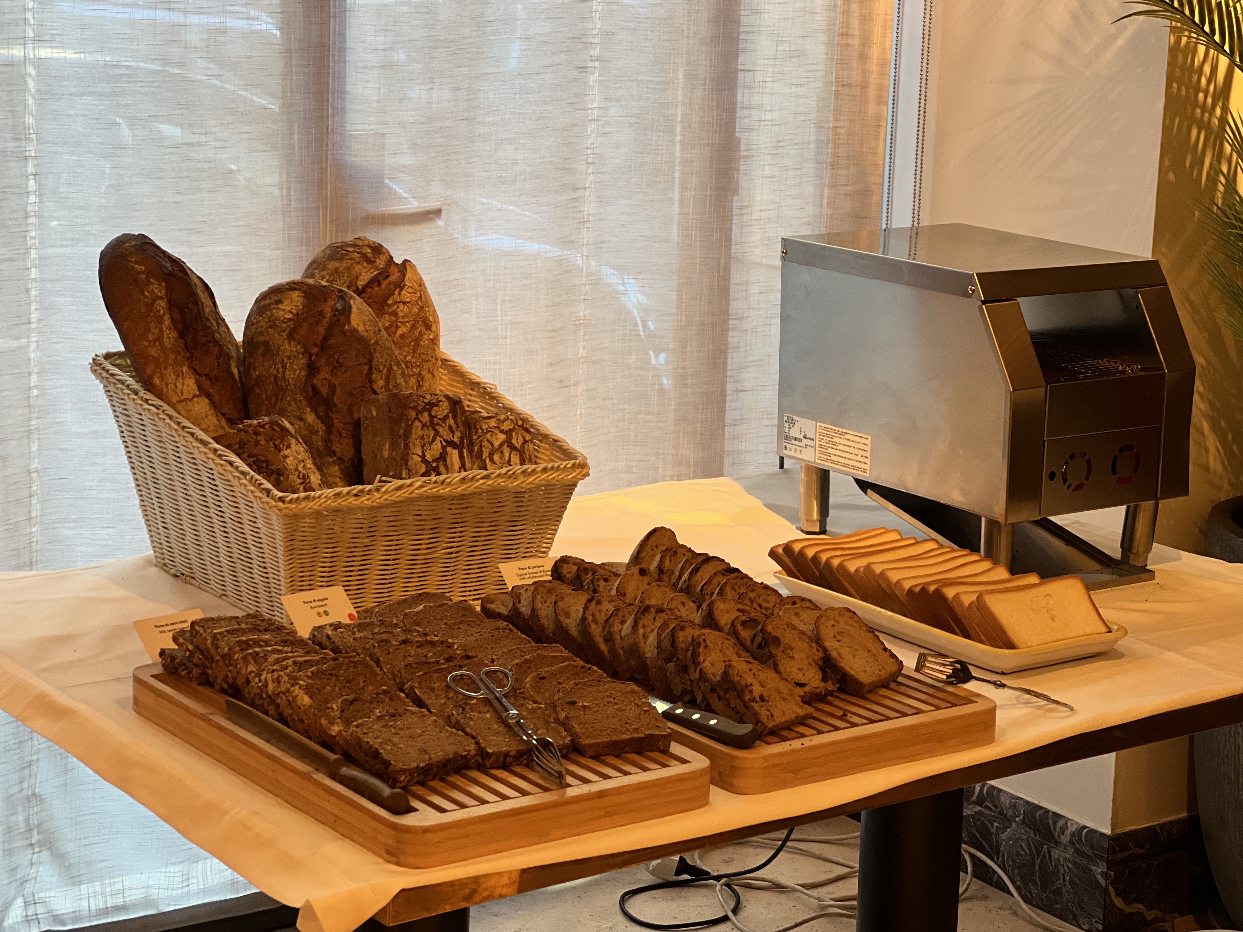 W Rome FnB breakfast buffet bread