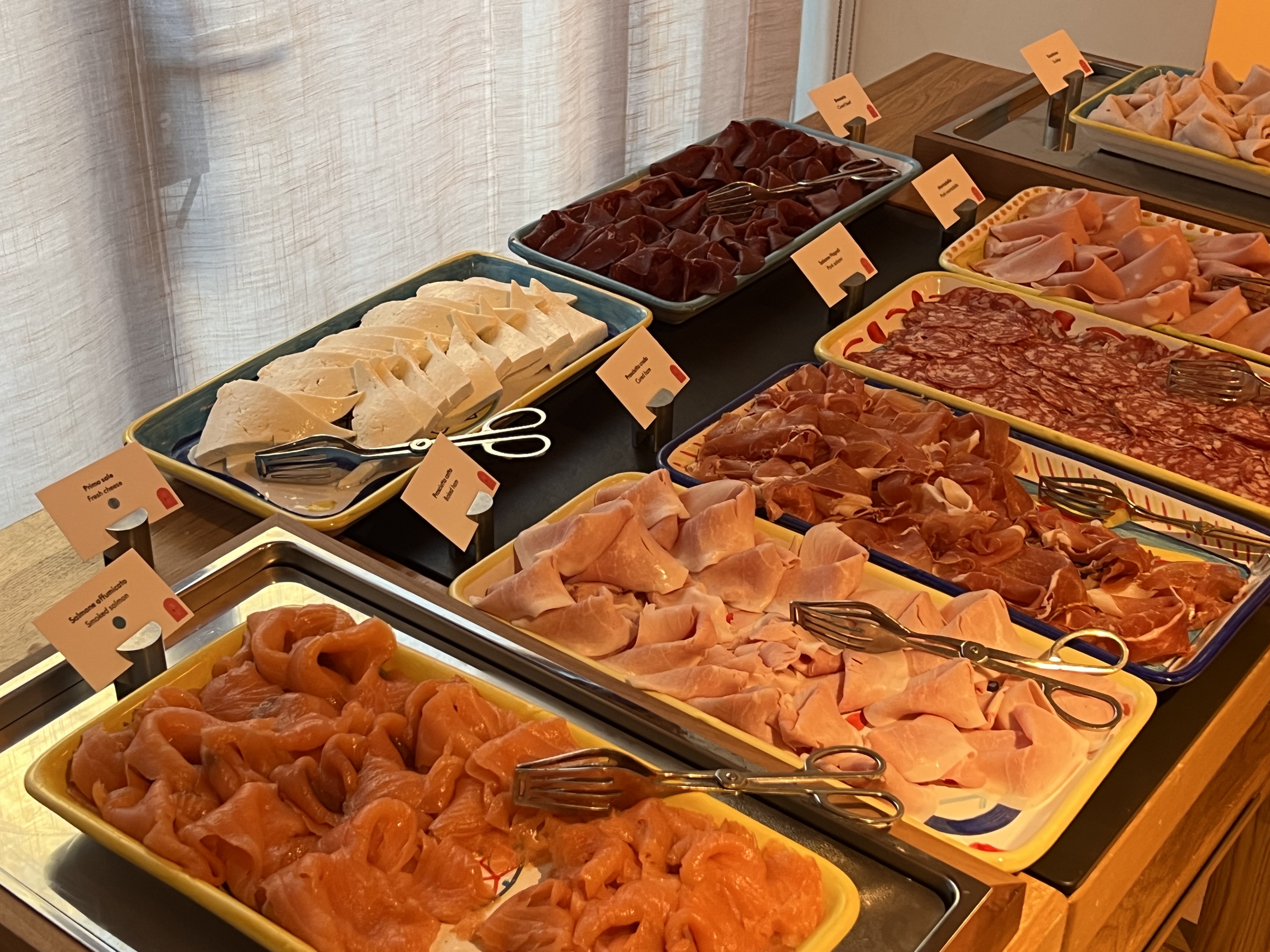 W Rome FnB breakfast buffet cold cuts