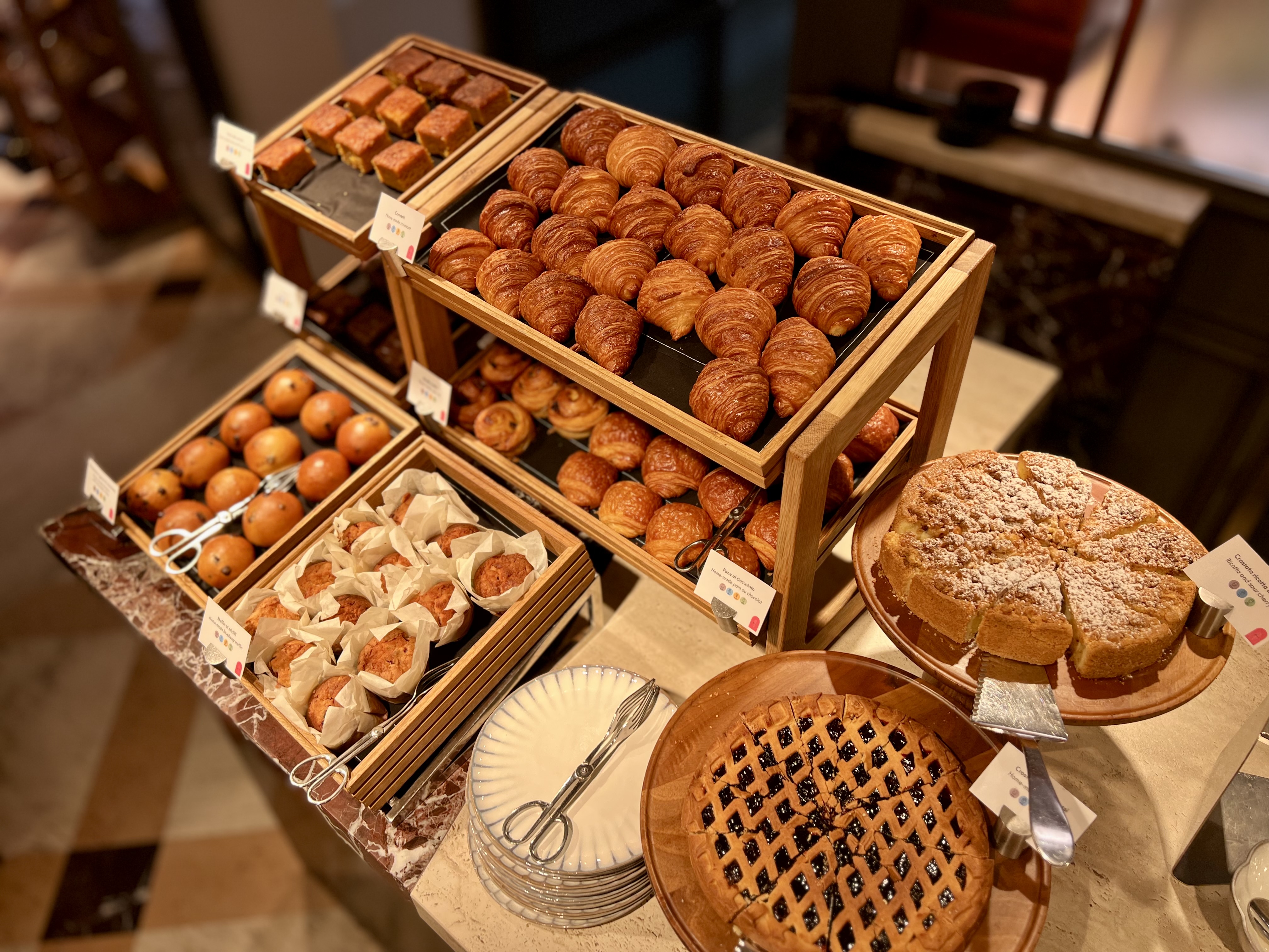 W Rome FnB breakfast buffet pastries