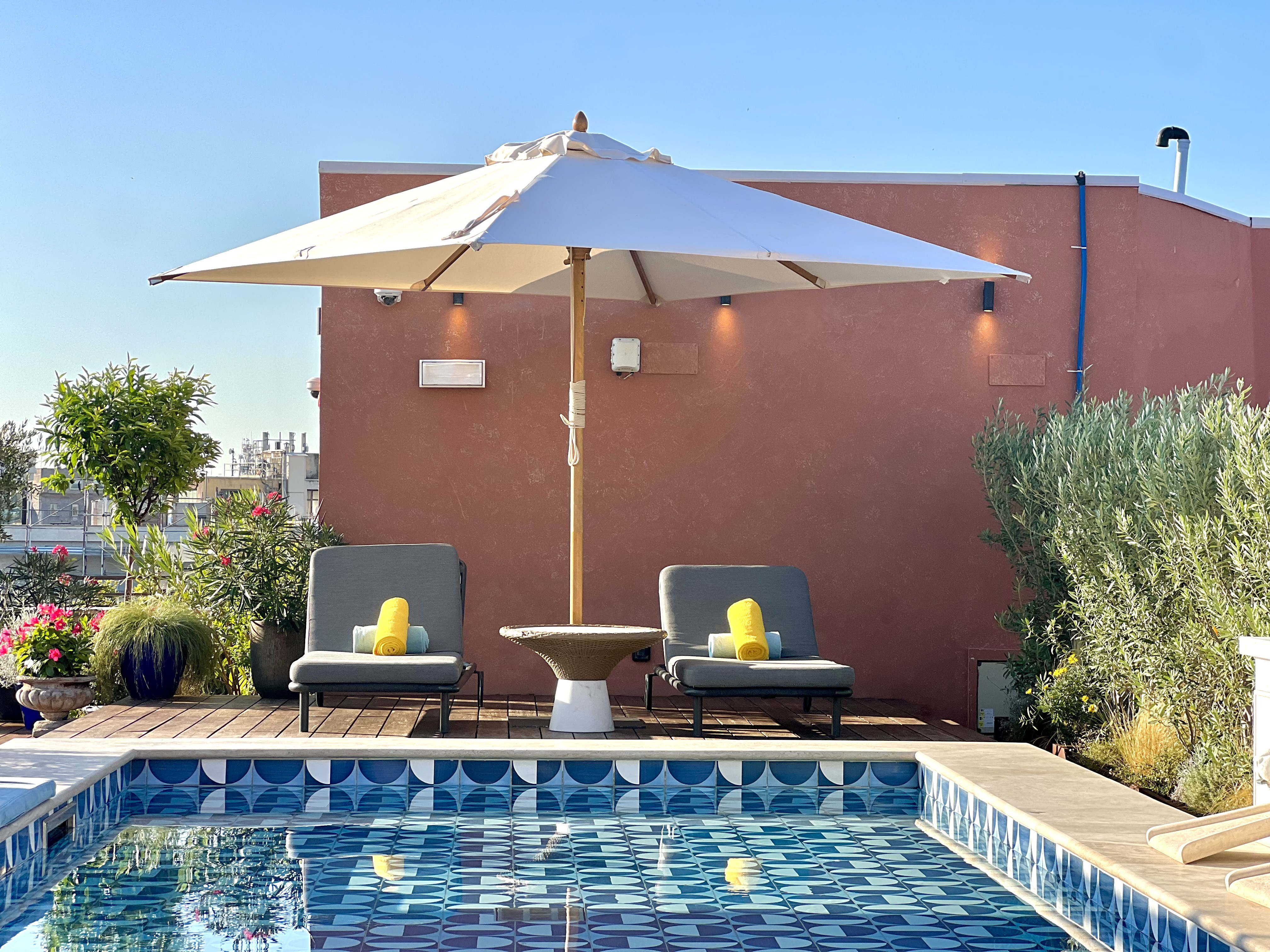 W Rome rooftop pool 