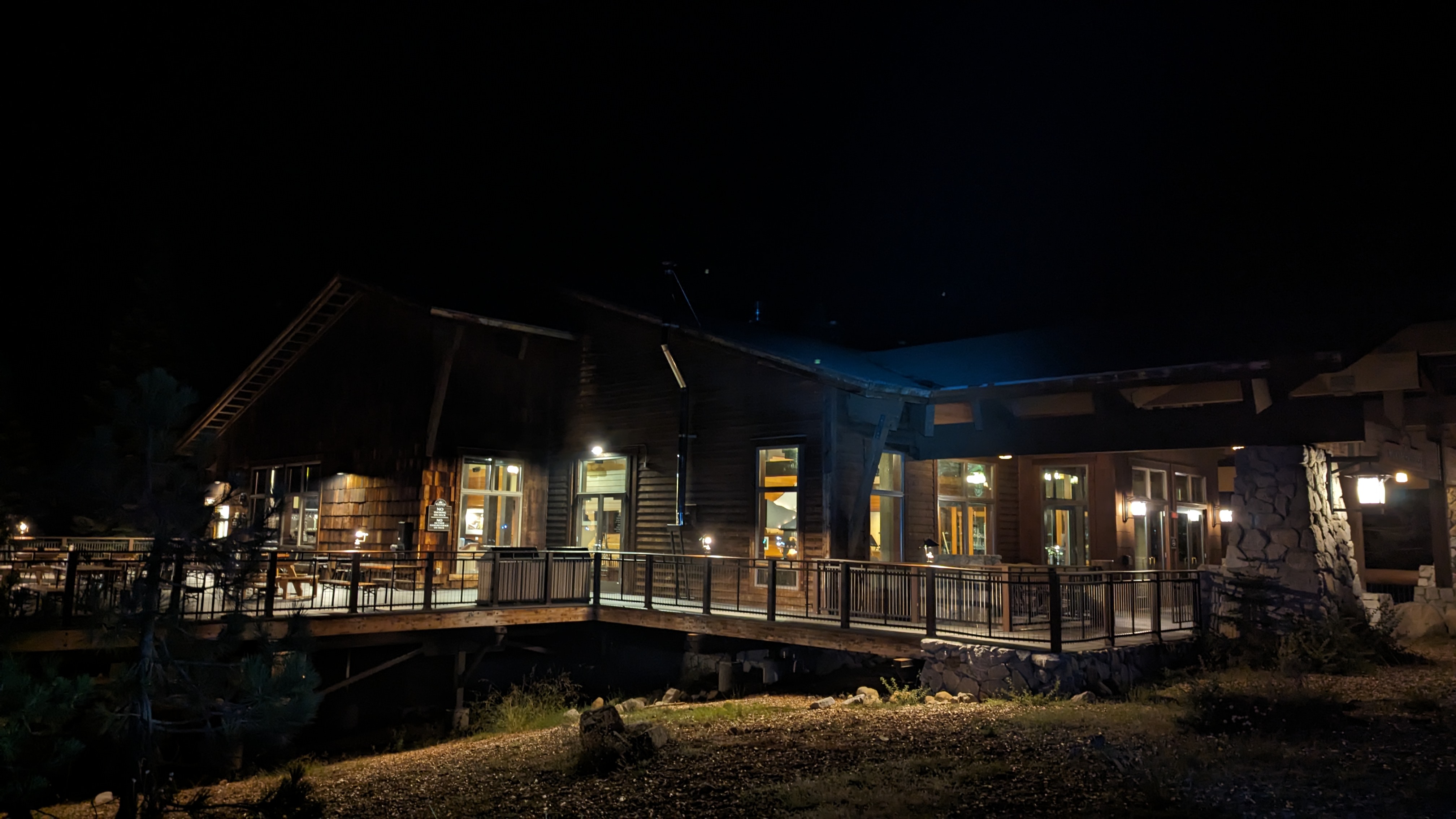 Wuksachi Lodge Sequoia National Park lodge exterior at night Wuksachi Lodge Sequoia National Park lodge exterior at night