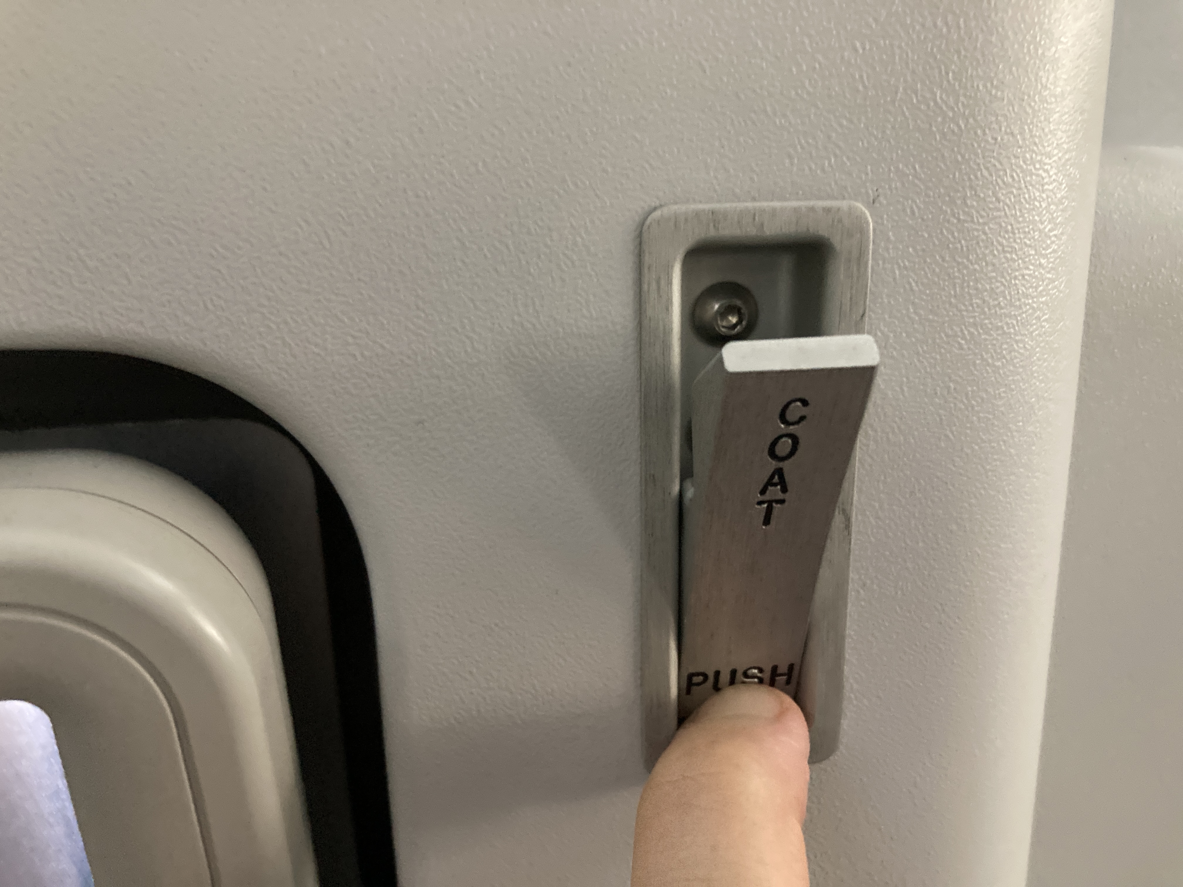 ANA B787 8 business class coat hook ANA B787 8 business class coat hook