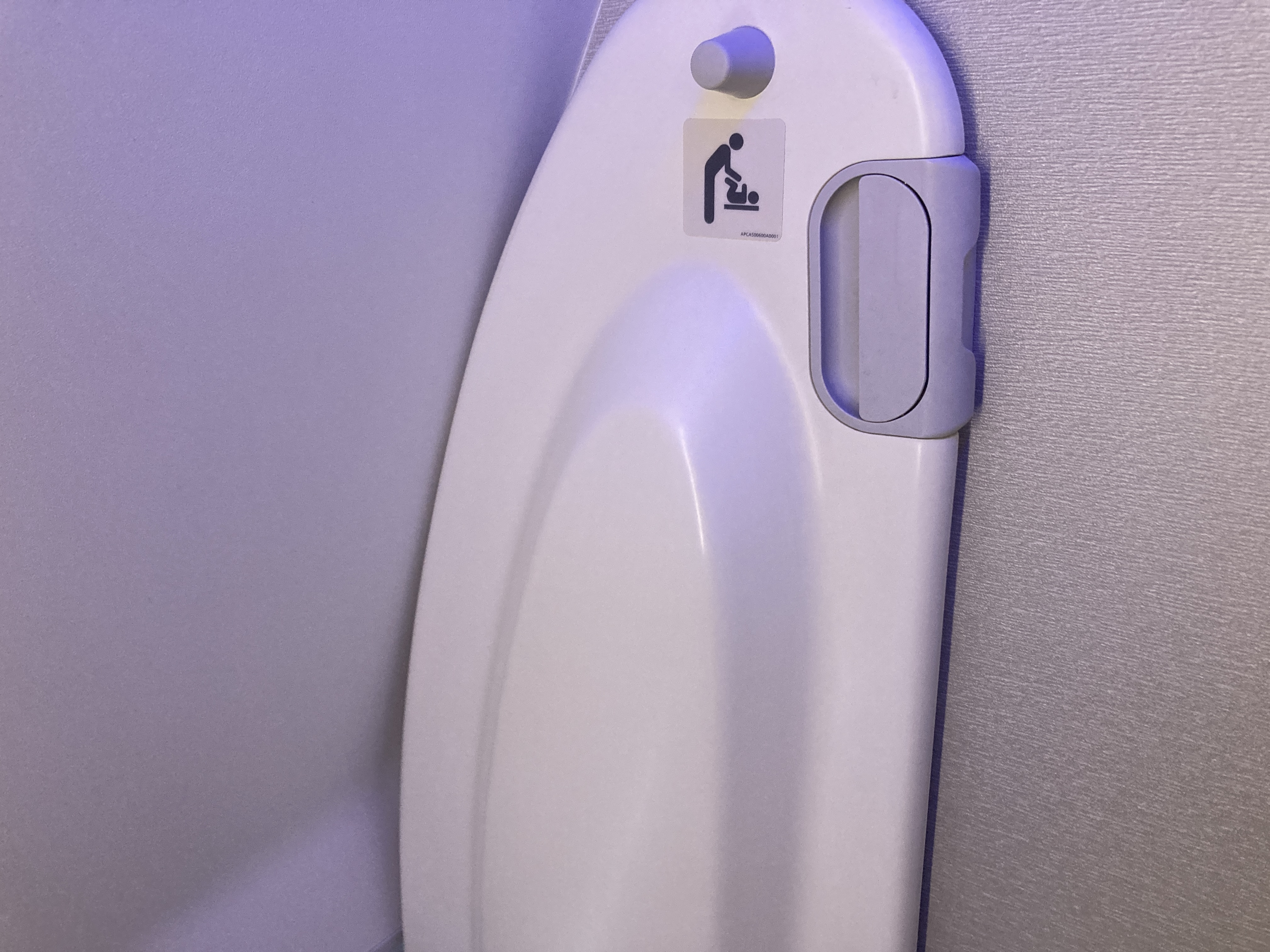 ANA B787 8 business class lavatory baby changing table ANA B787 8 business class lavatory baby changing table