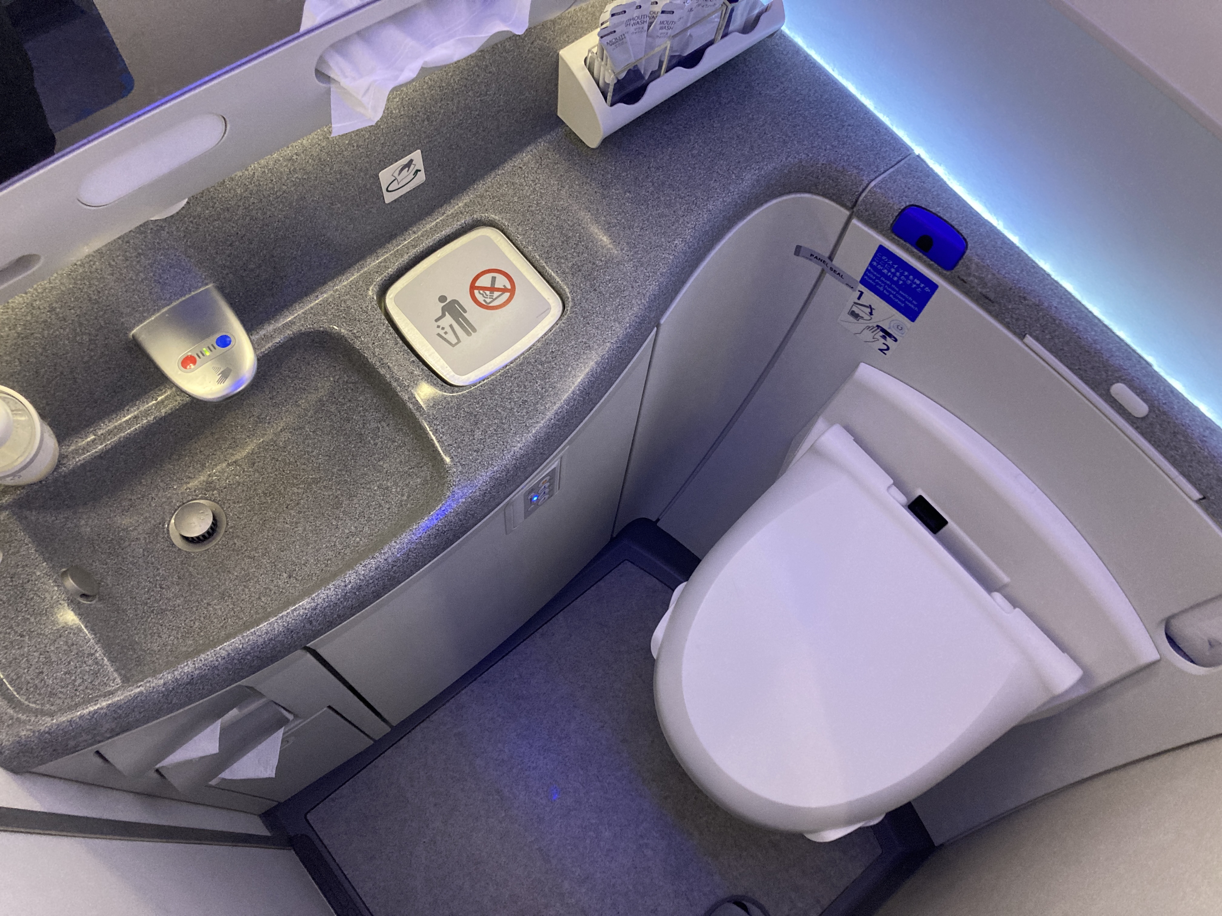 ANA B787 8 business class lavatory ANA B787 8 business class lavatory