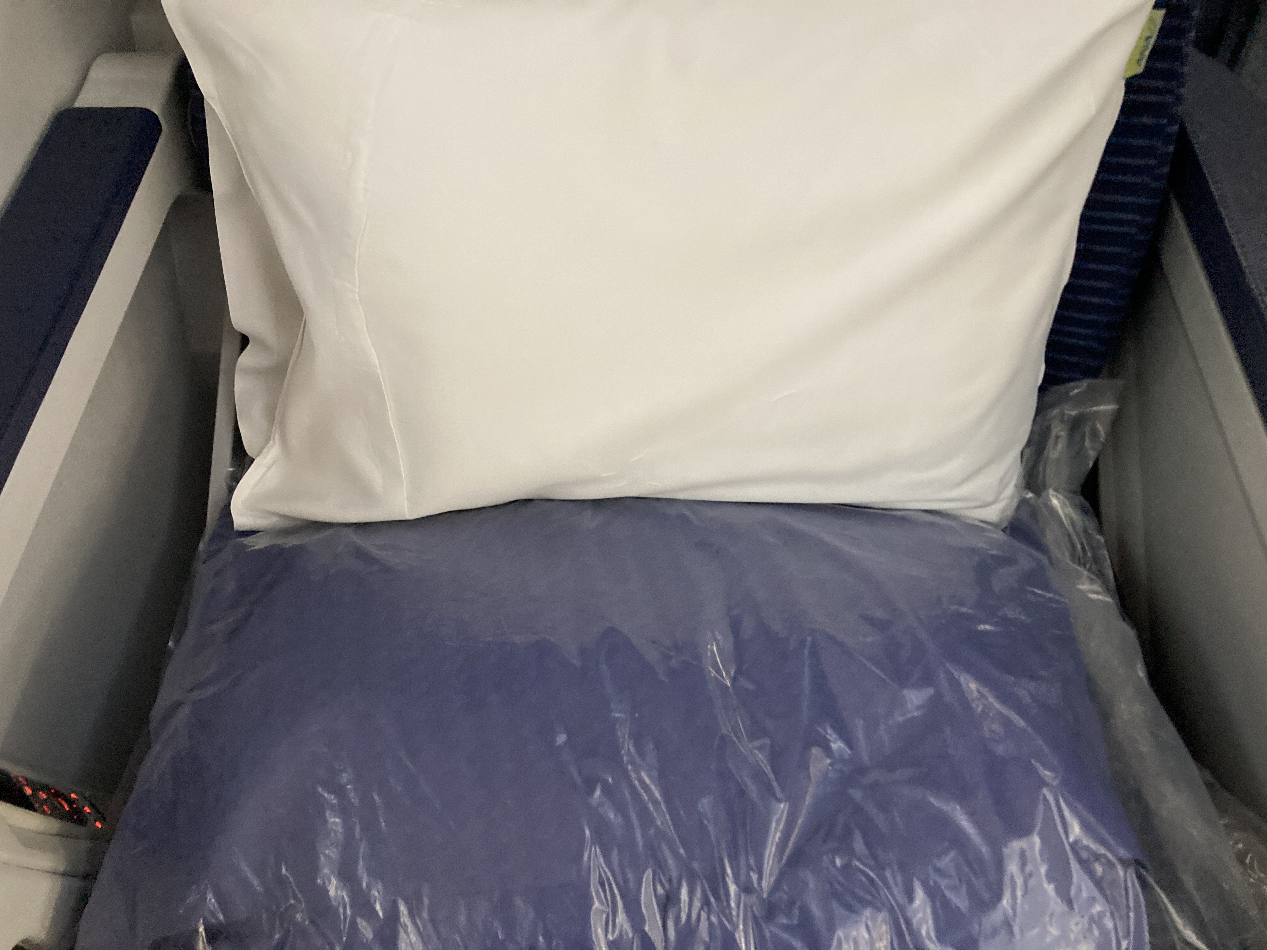 ANA B787 8 business class pillow and blanket ANA B787 8 business class pillow and blanket