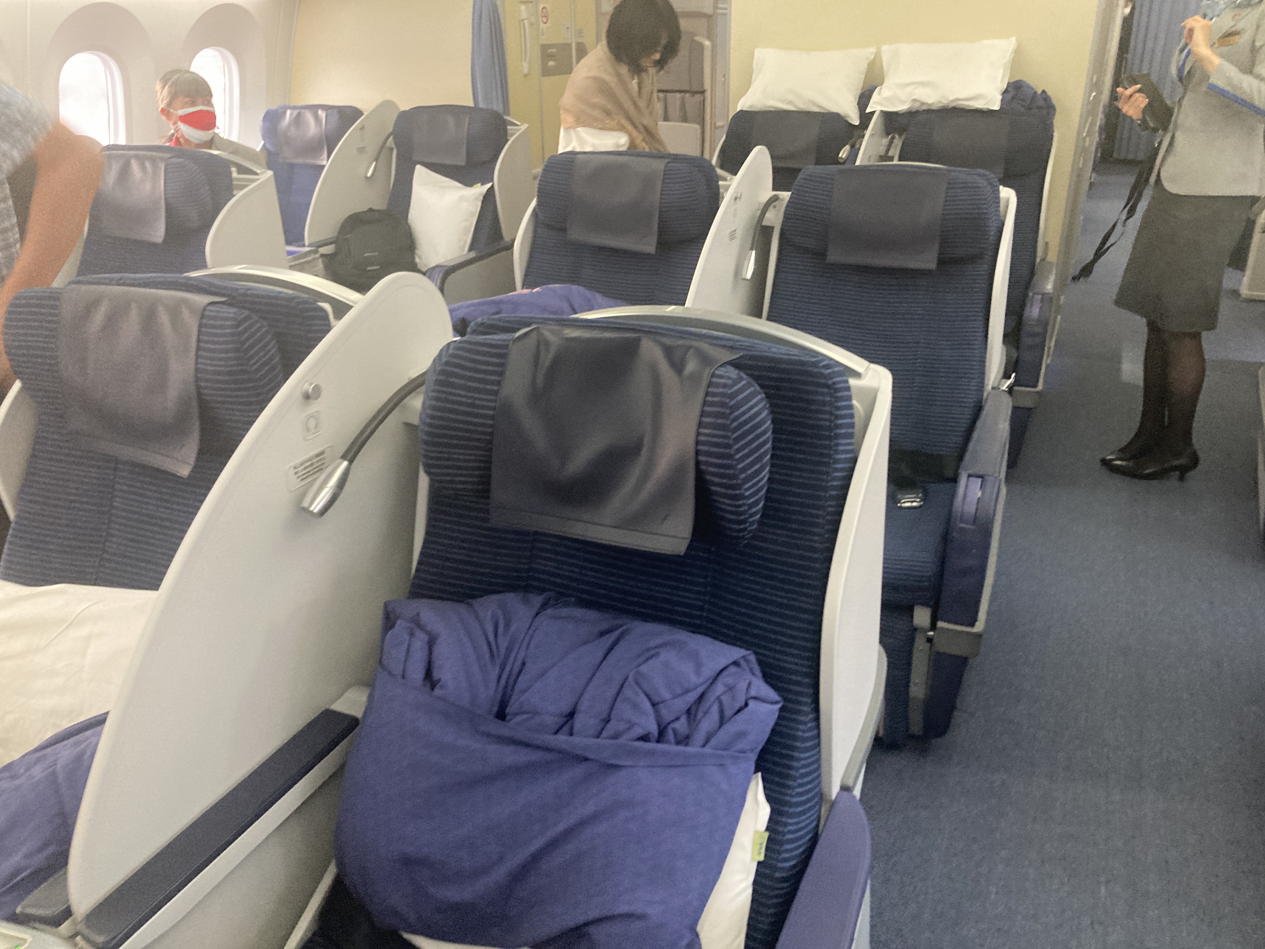 ANA B787 8 business class rear cabin ANA B787 8 business class rear cabin