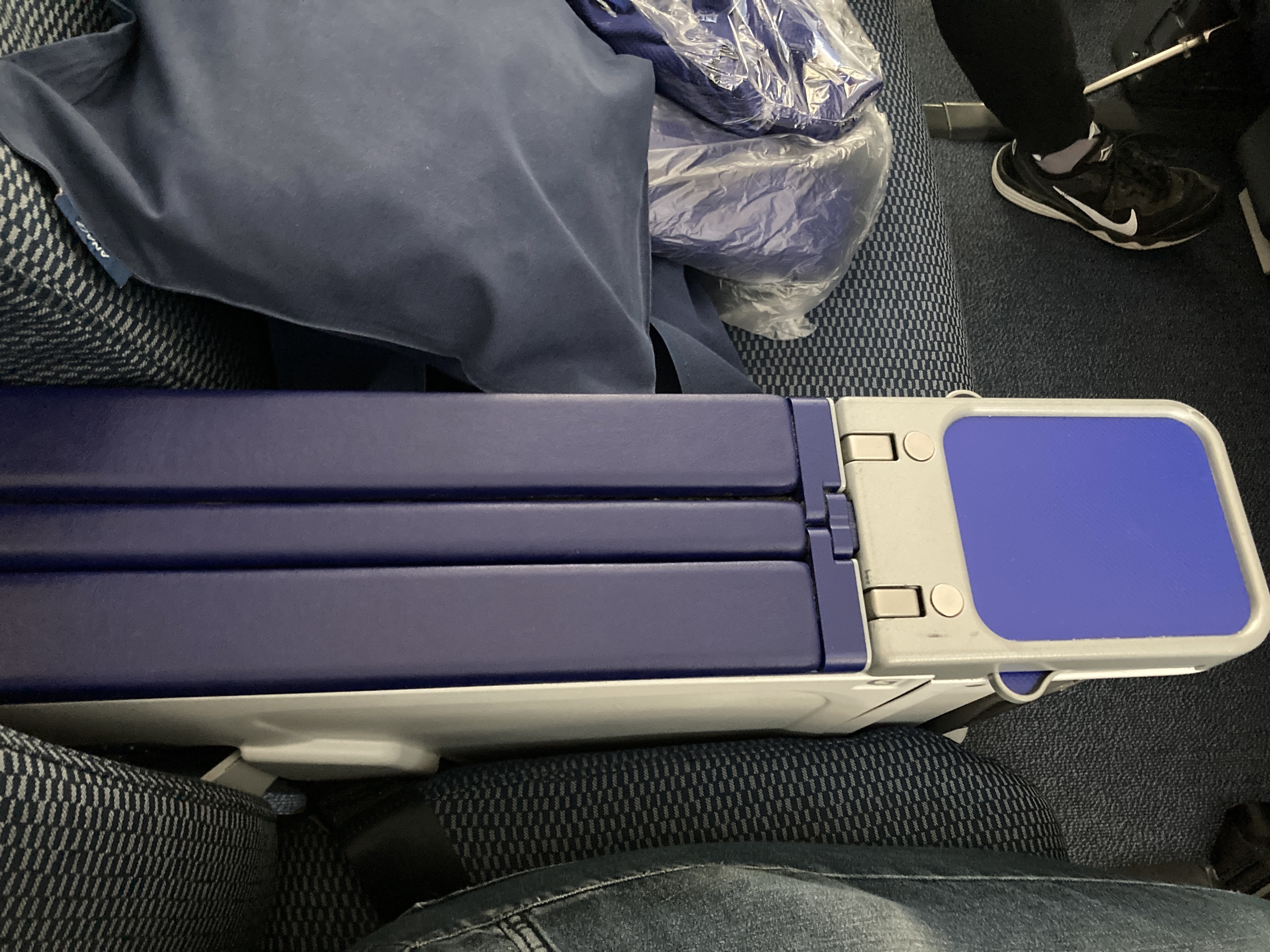 ANA premium economy Boeing 787 center arm rest