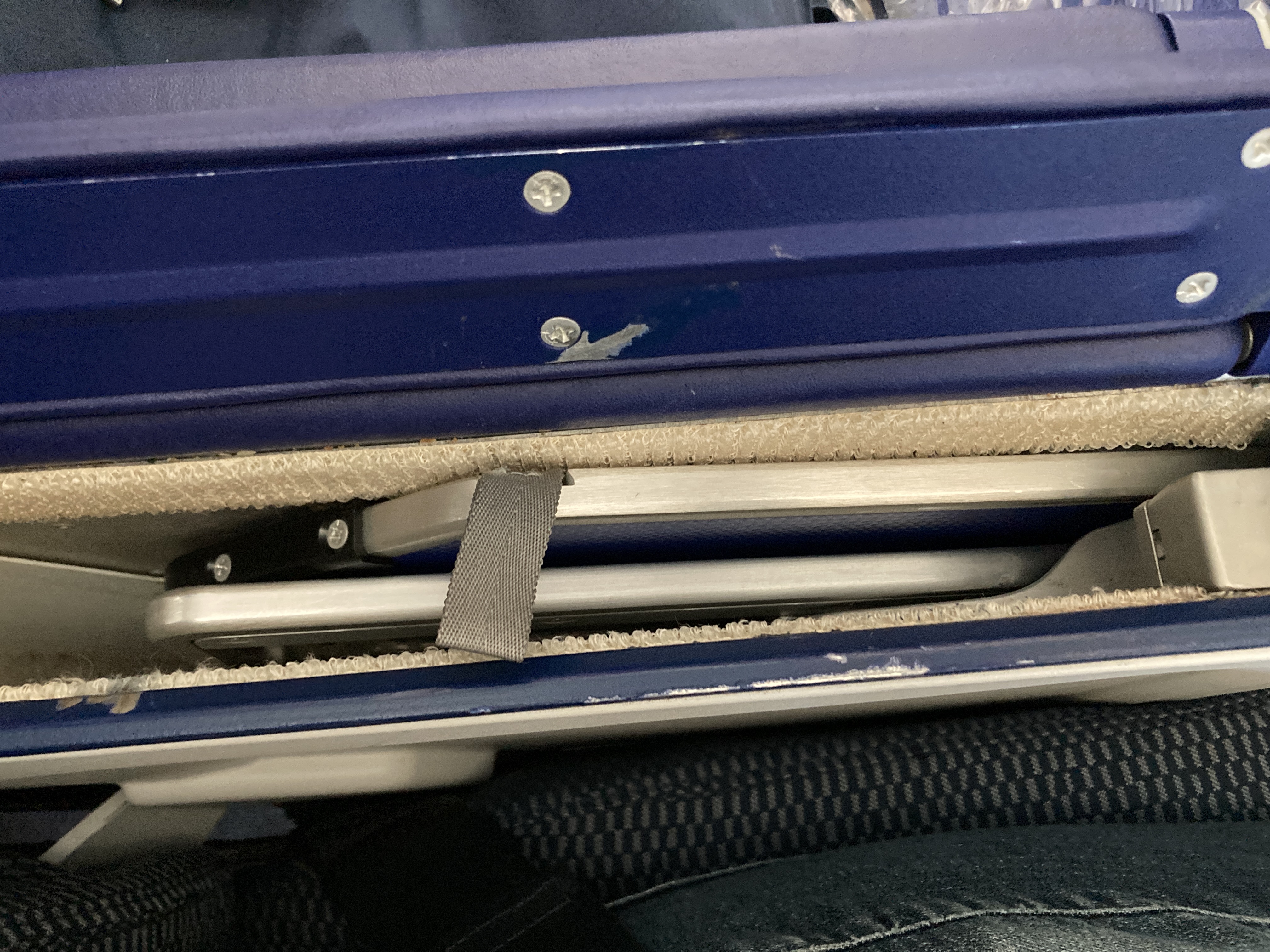 ANA premium economy Boeing 787 tray table in arm rest