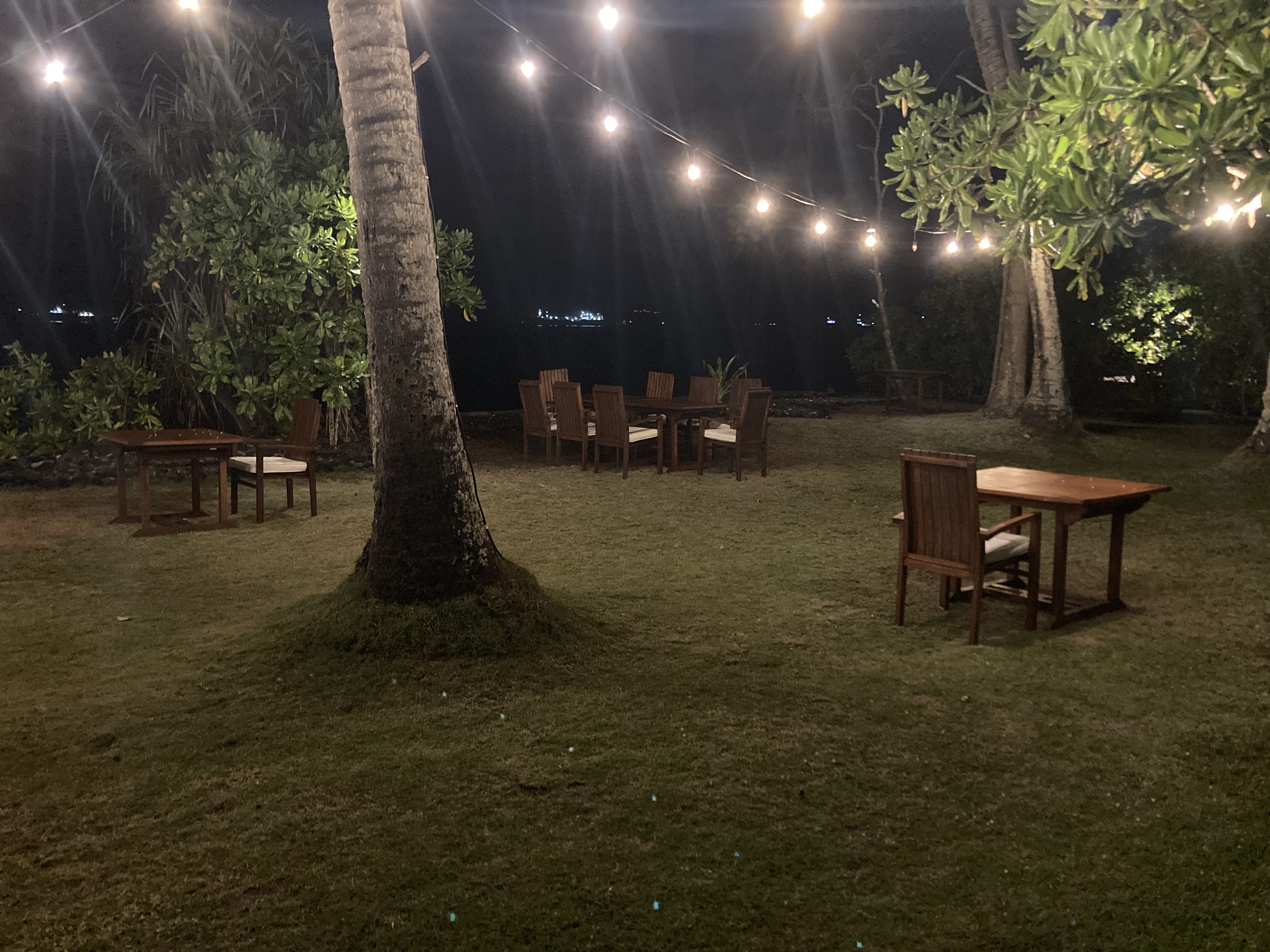 Alila Manggis Bali Ocean Bar seating at night Alila Manggis Bali Ocean Bar seating at night