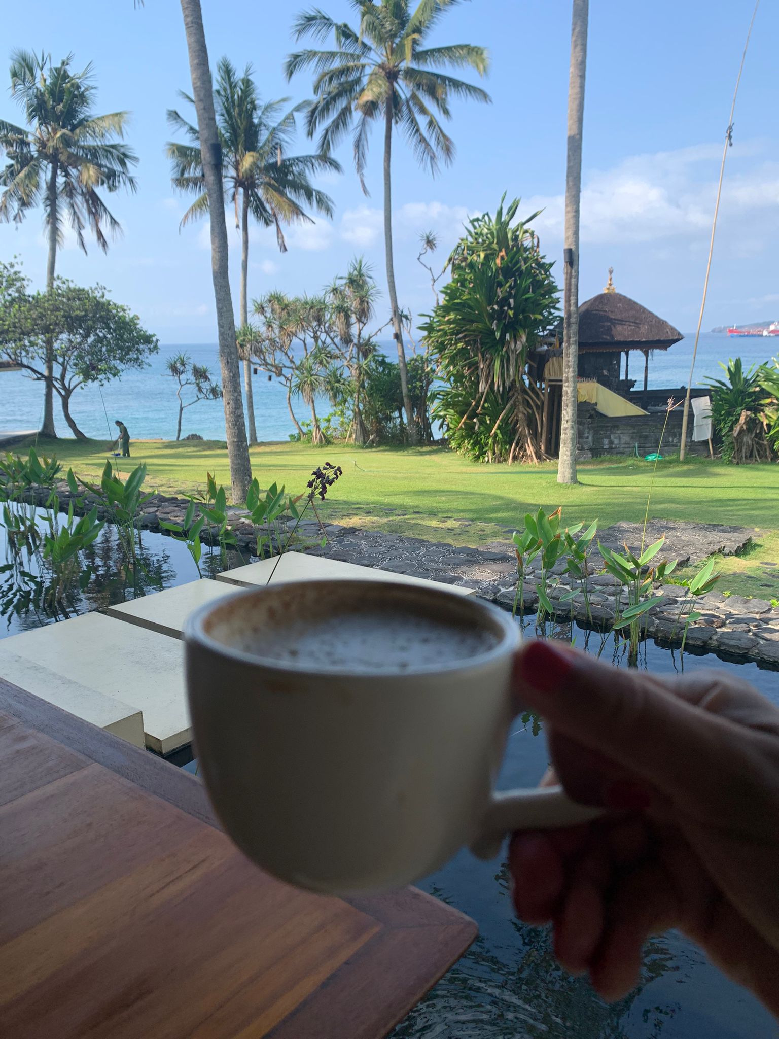 Alila Manggis Bali Sea Salt restaurant breakfast latte Alila Manggis Bali Sea Salt restaurant breakfast latte