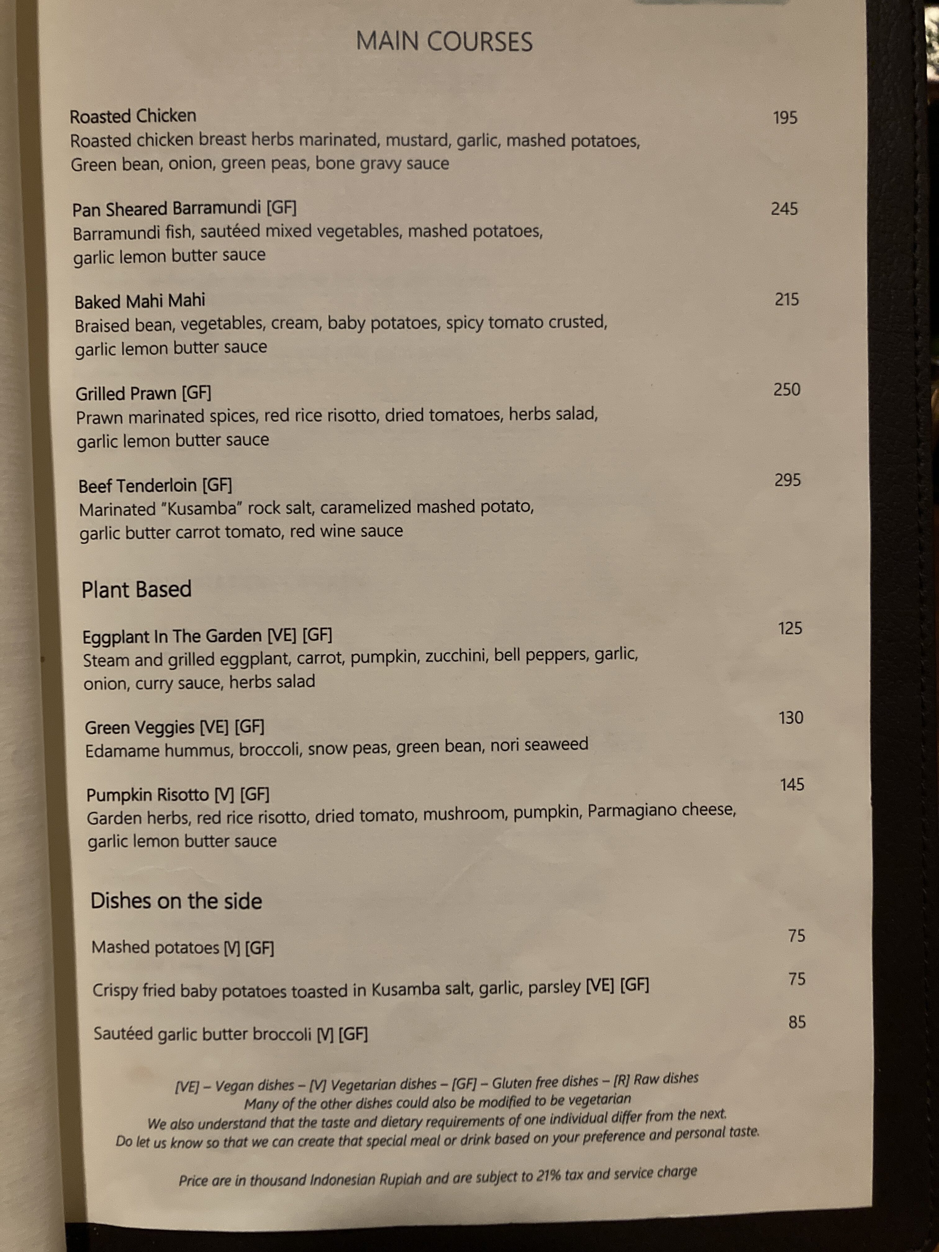 Alila Manggis Bali Sea Salt restaurant dinner menu with vegan options Alila Manggis Bali Sea Salt restaurant dinner menu with vegan options