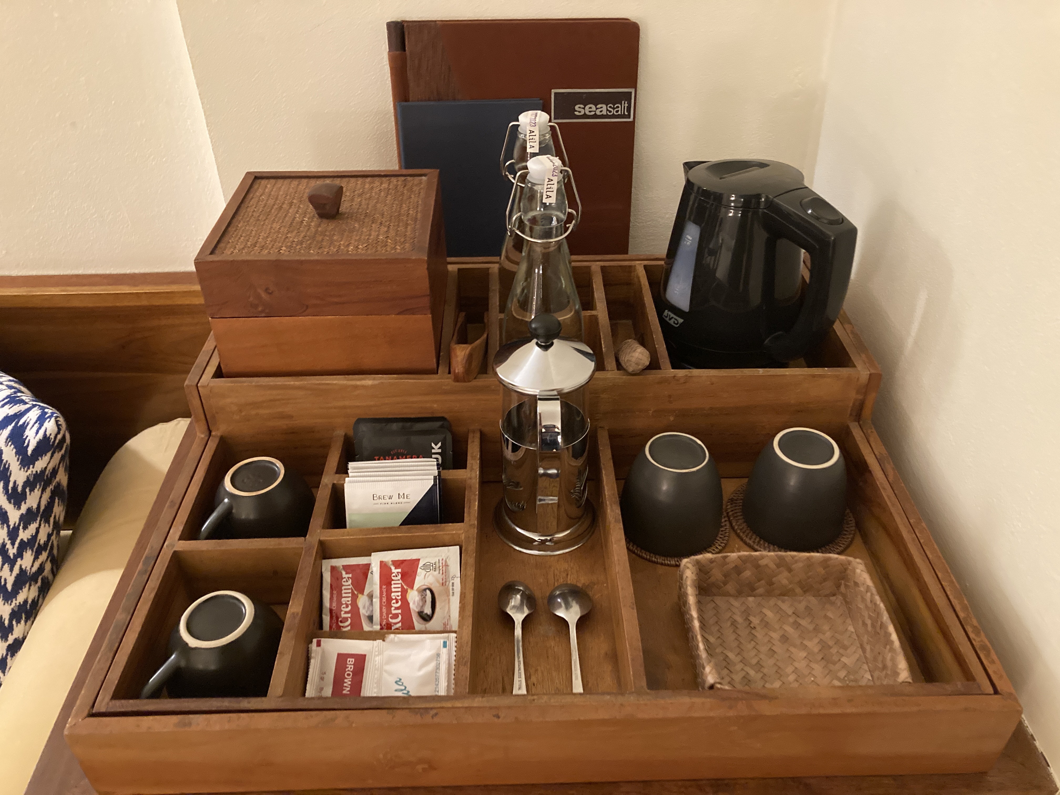 Alila Manggis Bali bedroom tea and coffee supplies Alila Manggis Bali bedroom tea and coffee supplies
