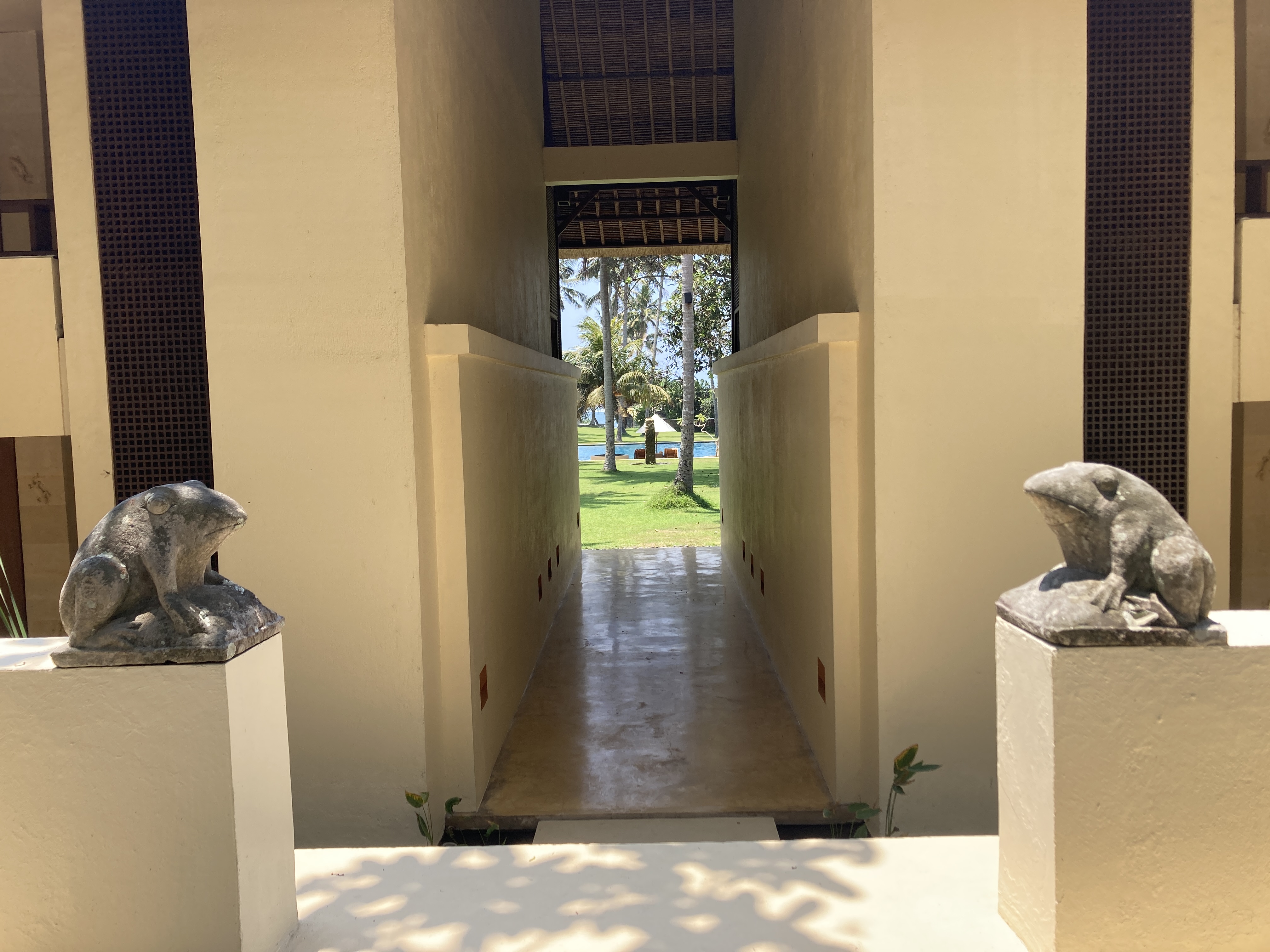 Alila Manggis Bali hallway between buildings Alila Manggis Bali hallway between buildings