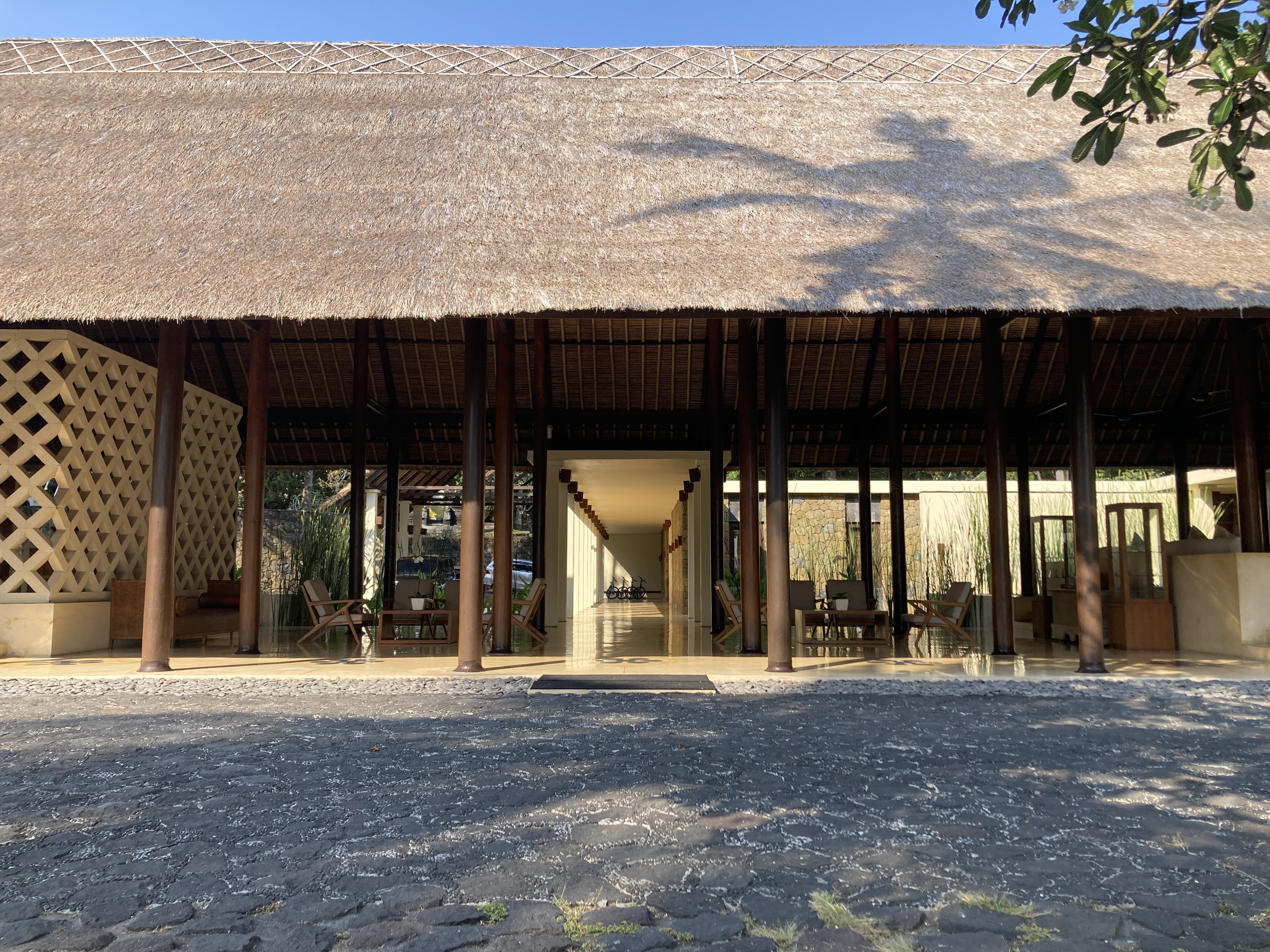 Alila Manggis Bali lobby from grass Alila Manggis Bali lobby from grass