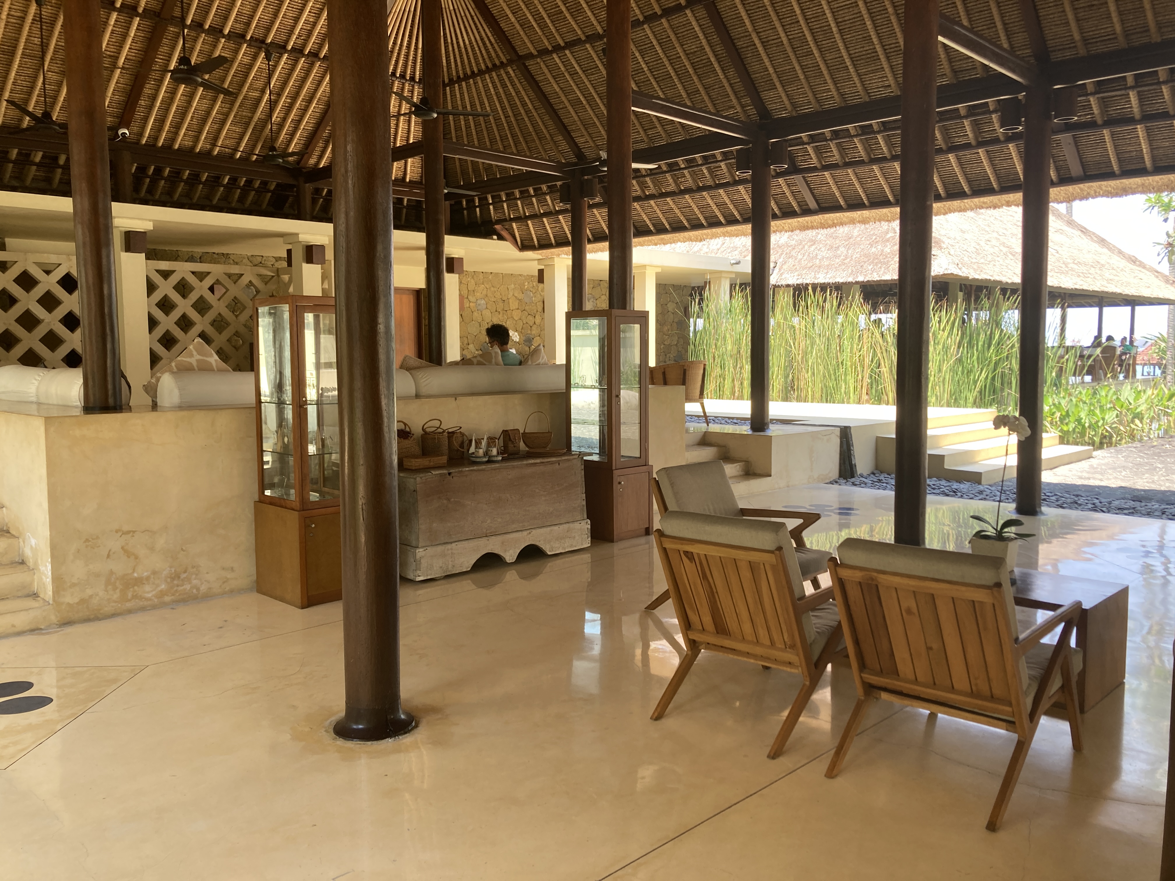 Alila Manggis Bali lobby seating Alila Manggis Bali lobby seating