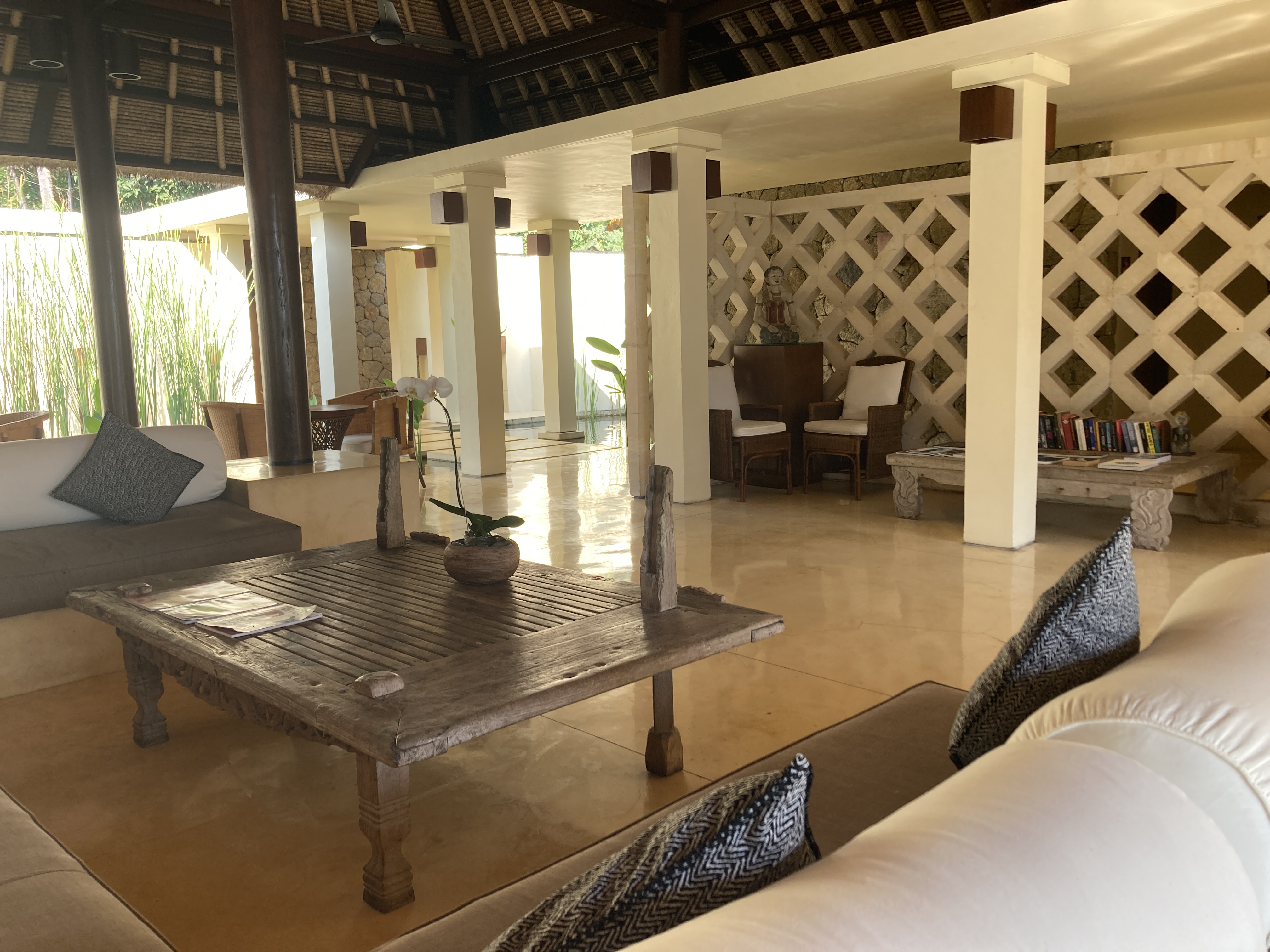 Alila Manggis Bali lobby sofa Alila Manggis Bali lobby sofa