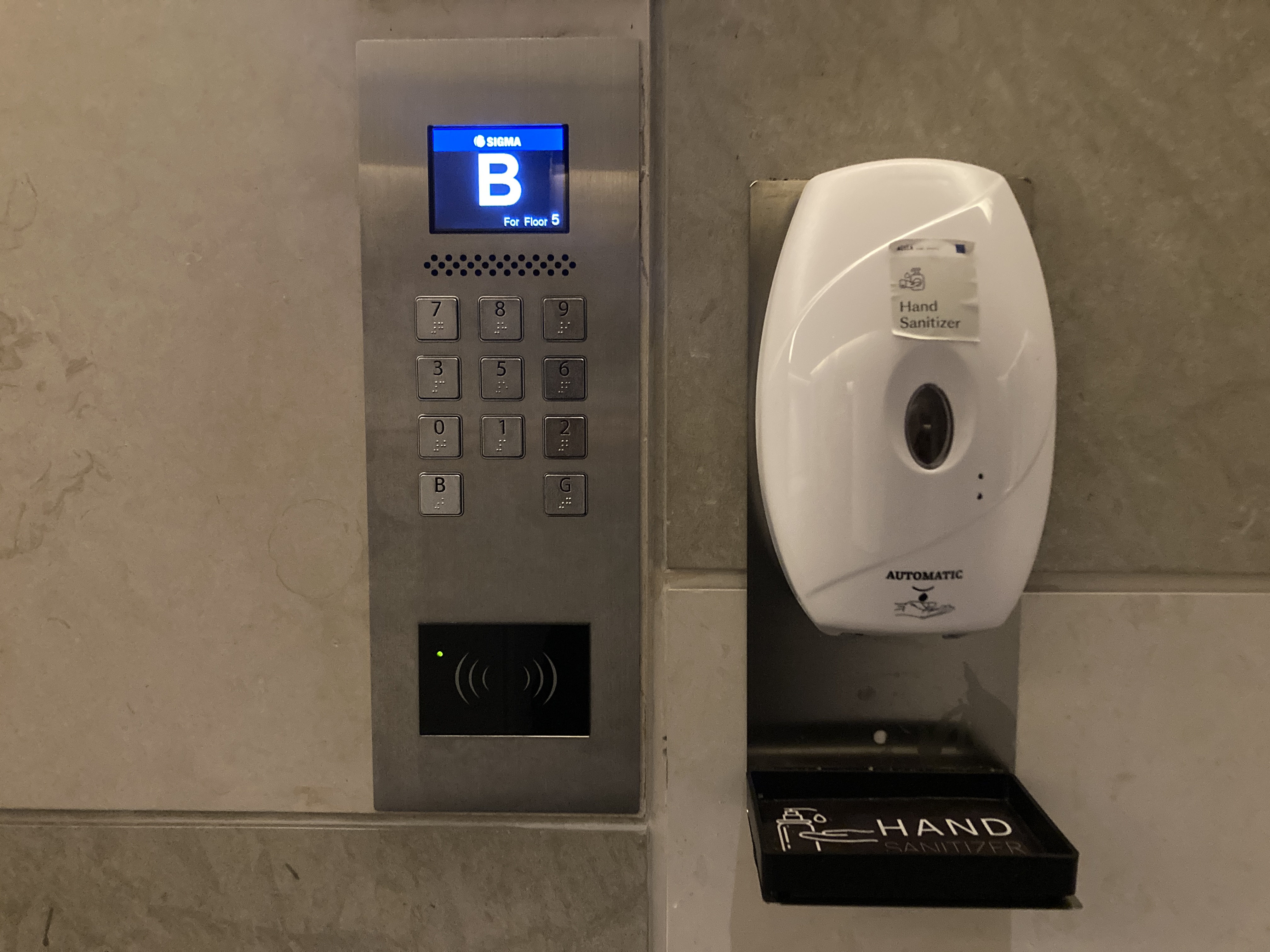 Alila SCBD Jakarta elevator controls Alila SCBD Jakarta elevator controls