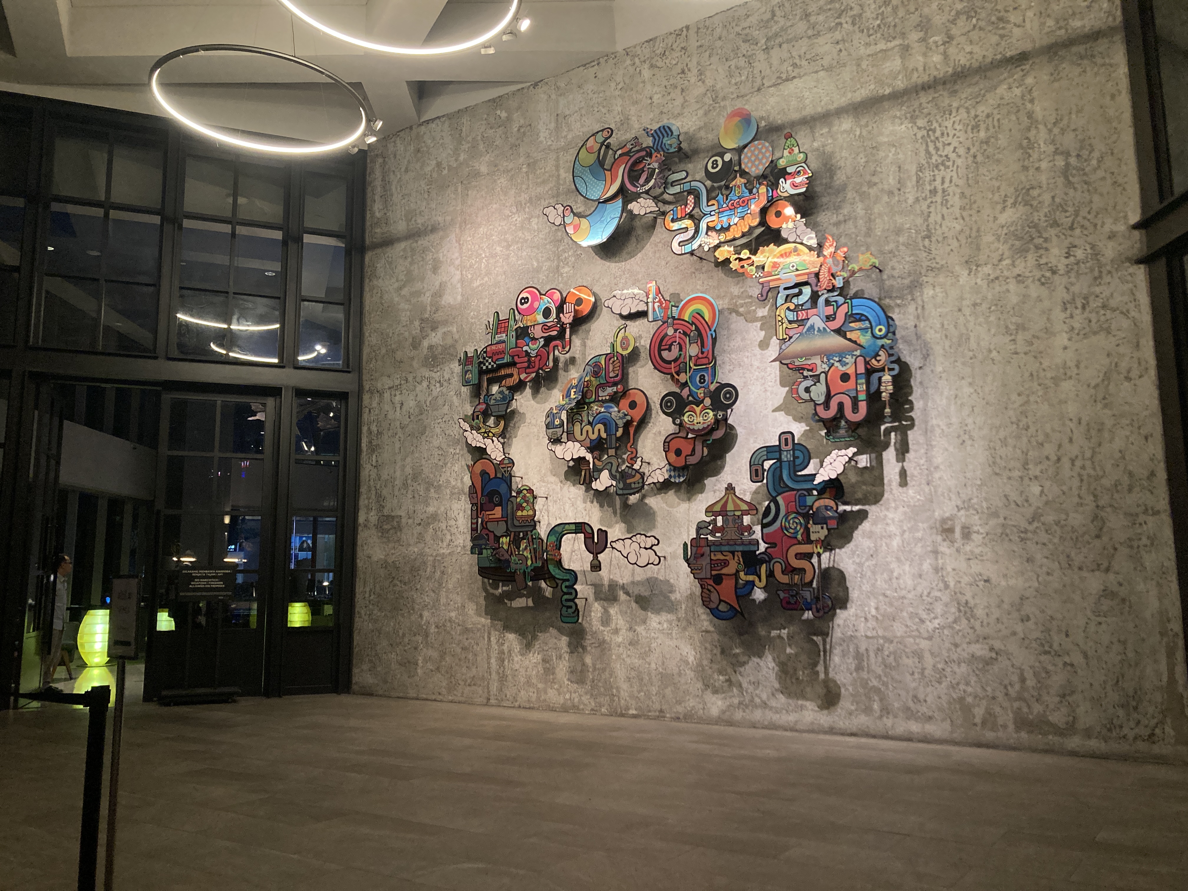 Alila SCBD Jakarta entrance with art Alila SCBD Jakarta entrance with art
