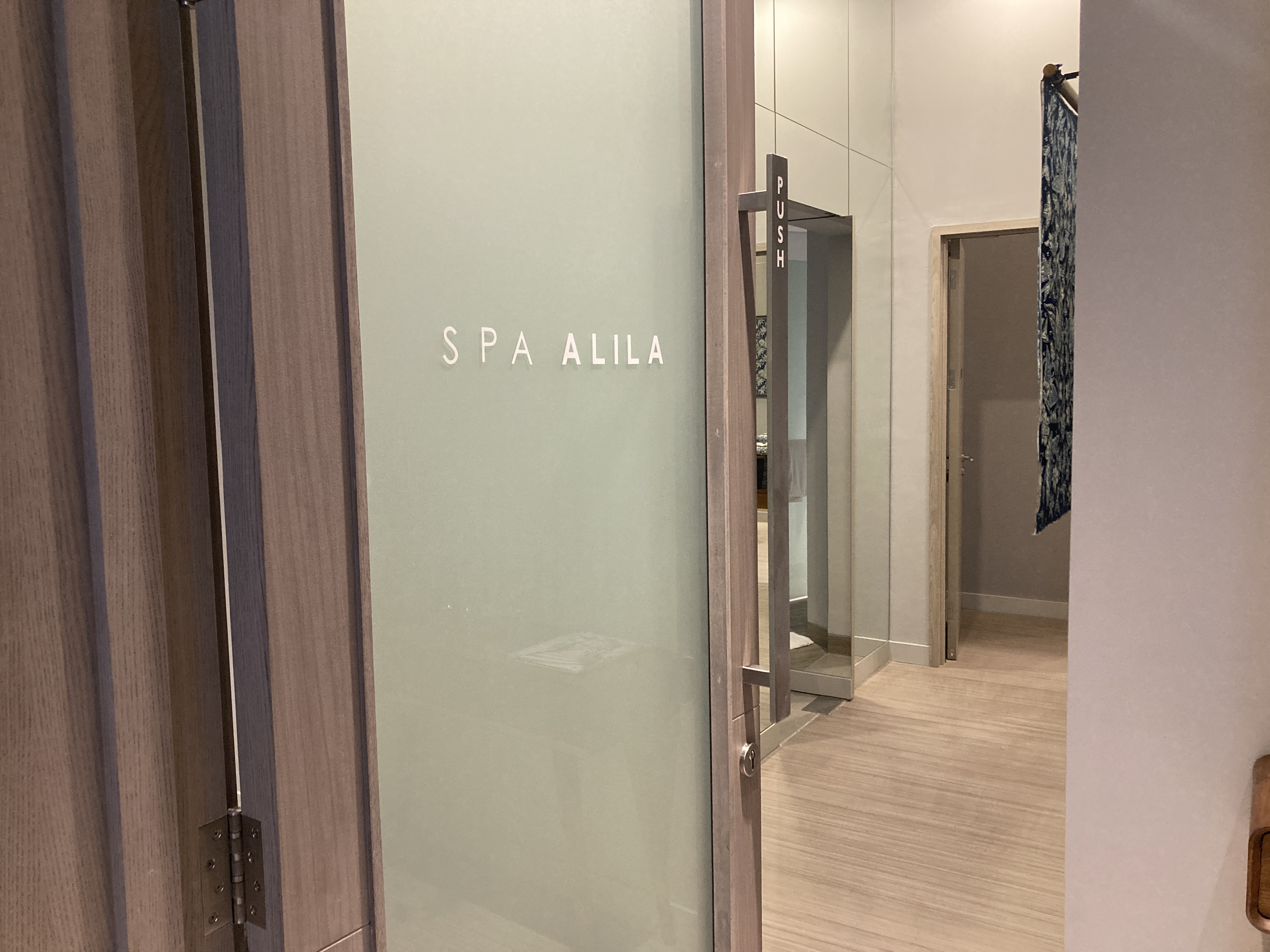 Alila SCBD Jakarta spa massage room entrance Alila SCBD Jakarta spa massage room entrance