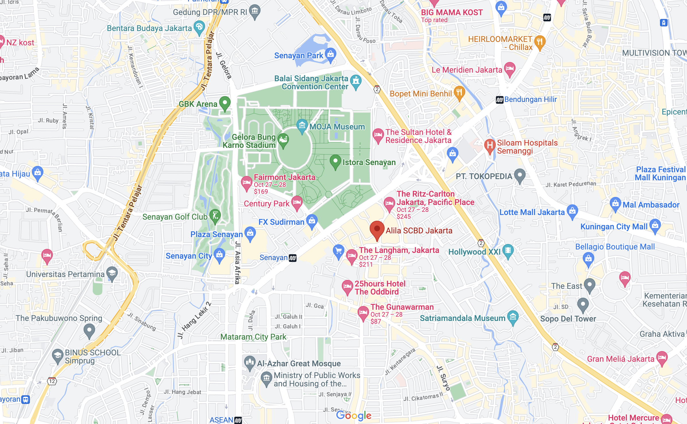Alila SCBD Jakarta surrounding neighboorhood Alila SCBD Jakarta surrounding neighboorhood