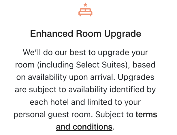 Bonvoy Enhanced Room Upgrade