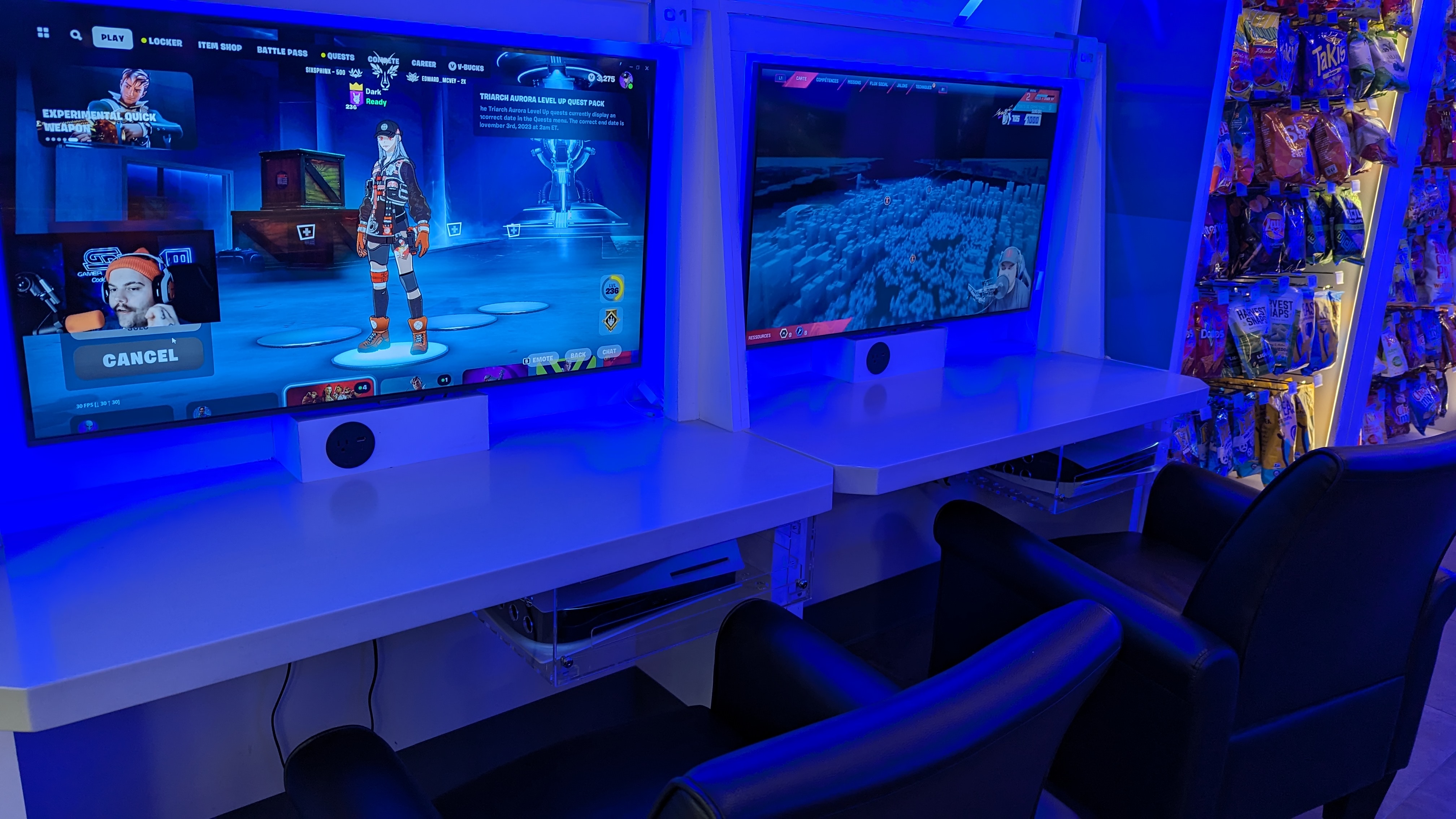 Gameway HOU lounge gaming station