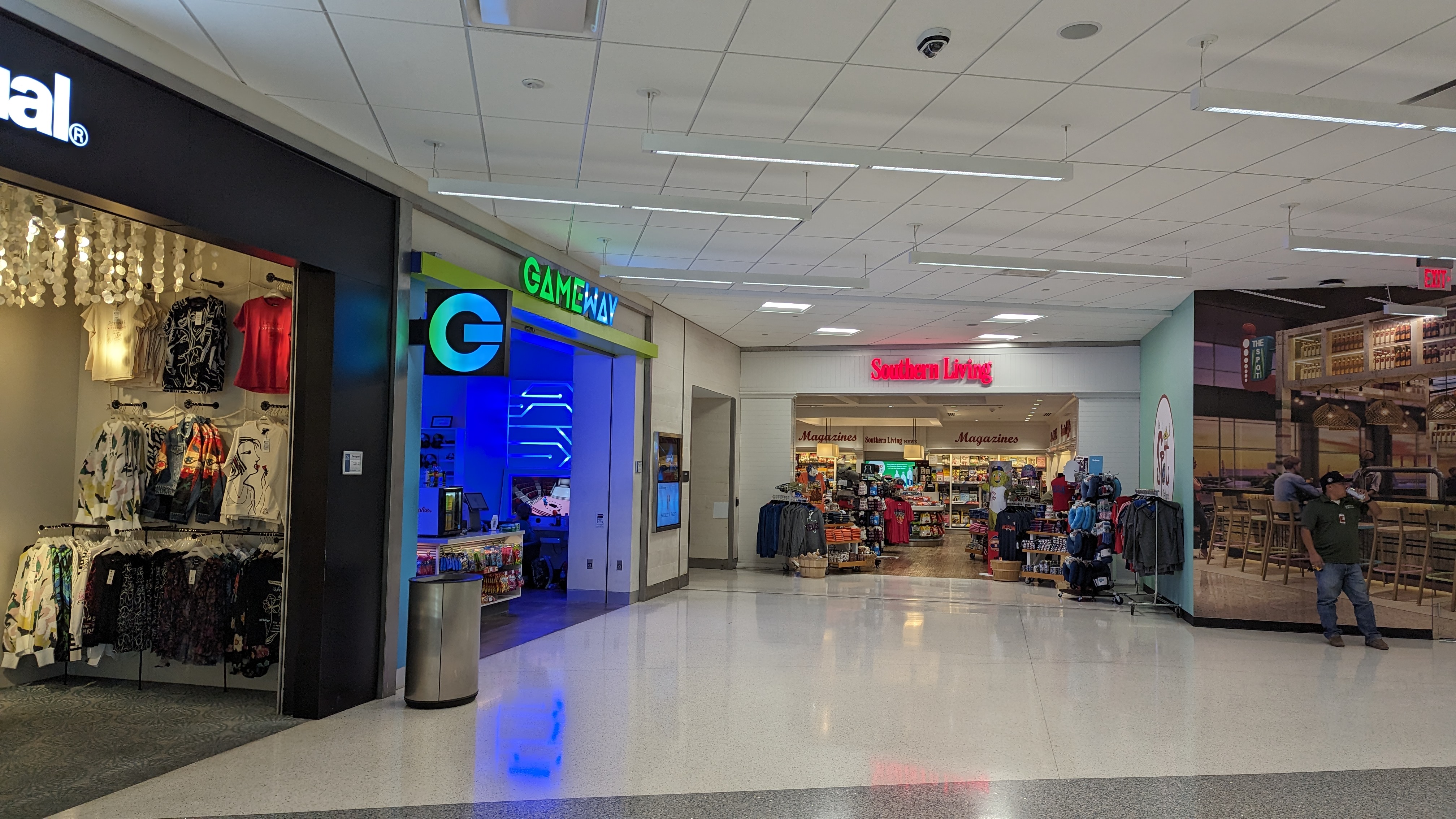 Gameway HOU lounge walkway